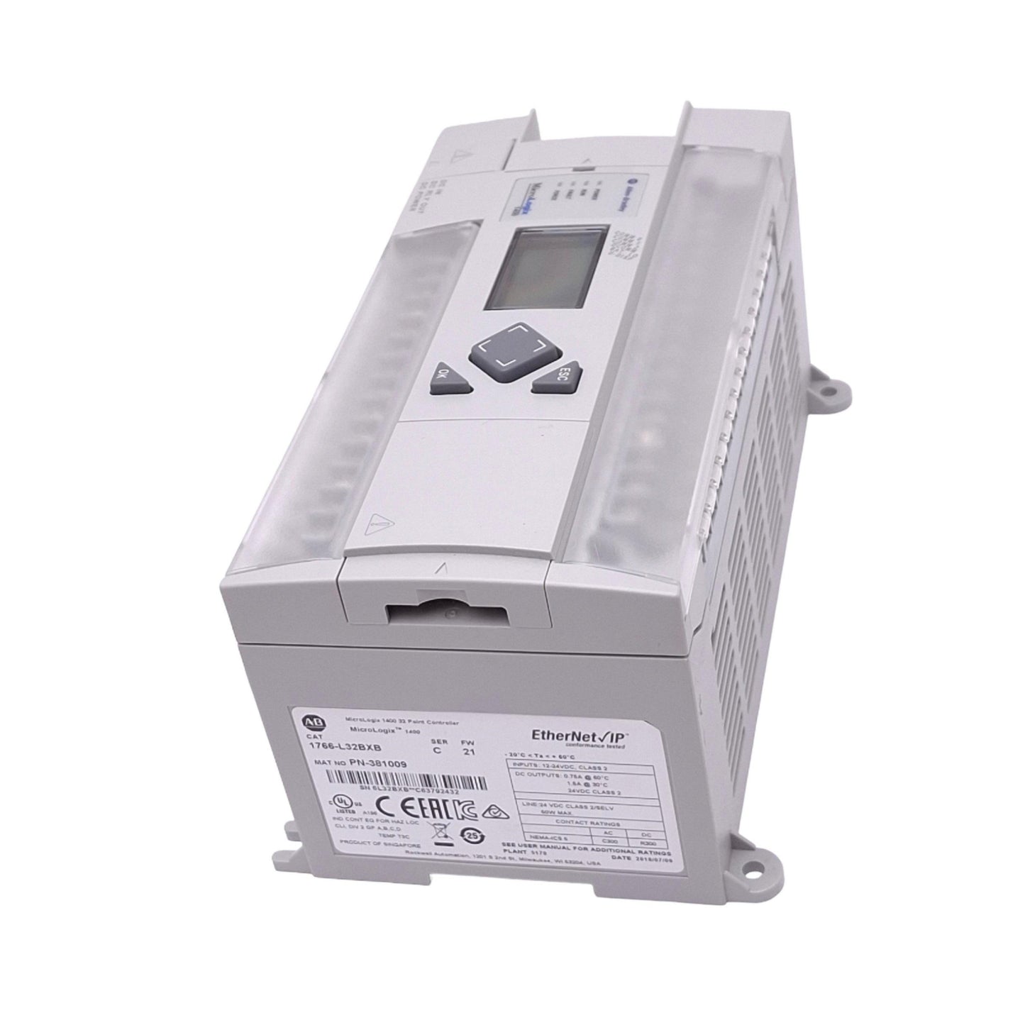 Used Allen Bradley 1766-L32BXB C MicroLogix 1400 Controller, 32-Point, 24VDC