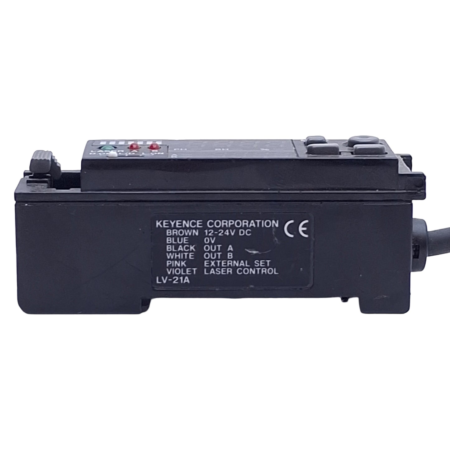 Used Keyence LV-21A Laser Sensor Amplifier Unit NPN, 2-Channel, 12-24VDC 125mA