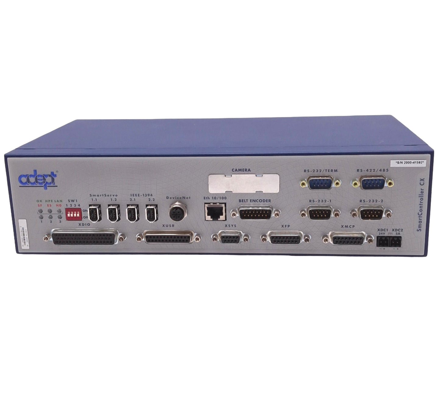 Used Adept 20000-310 Rev W Smart Robot Controller CX, IEEE-1394 I/O, 24VDC