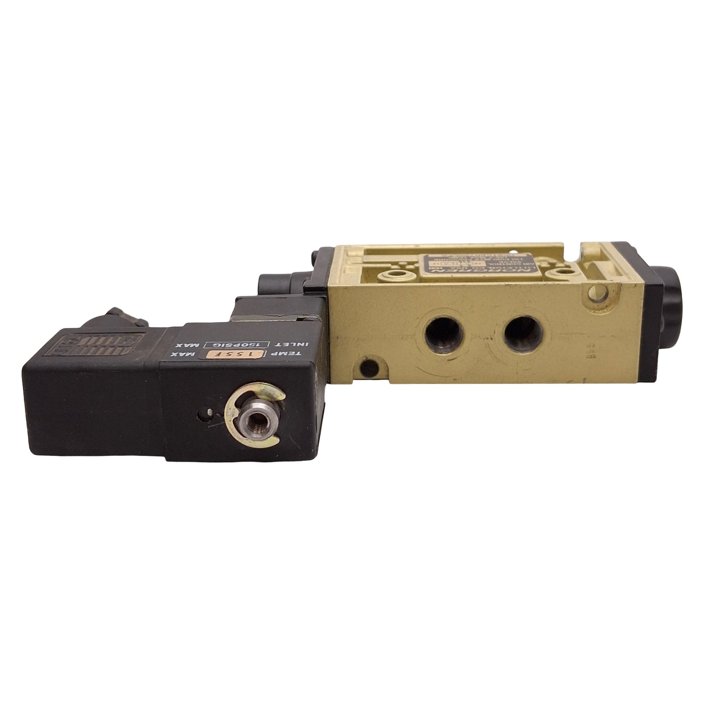 Used Norgren MK01CDA75ALPA Solenoid Valve, 5/2-Way, 150psig, 1/8in NPT, 24VDC Coil