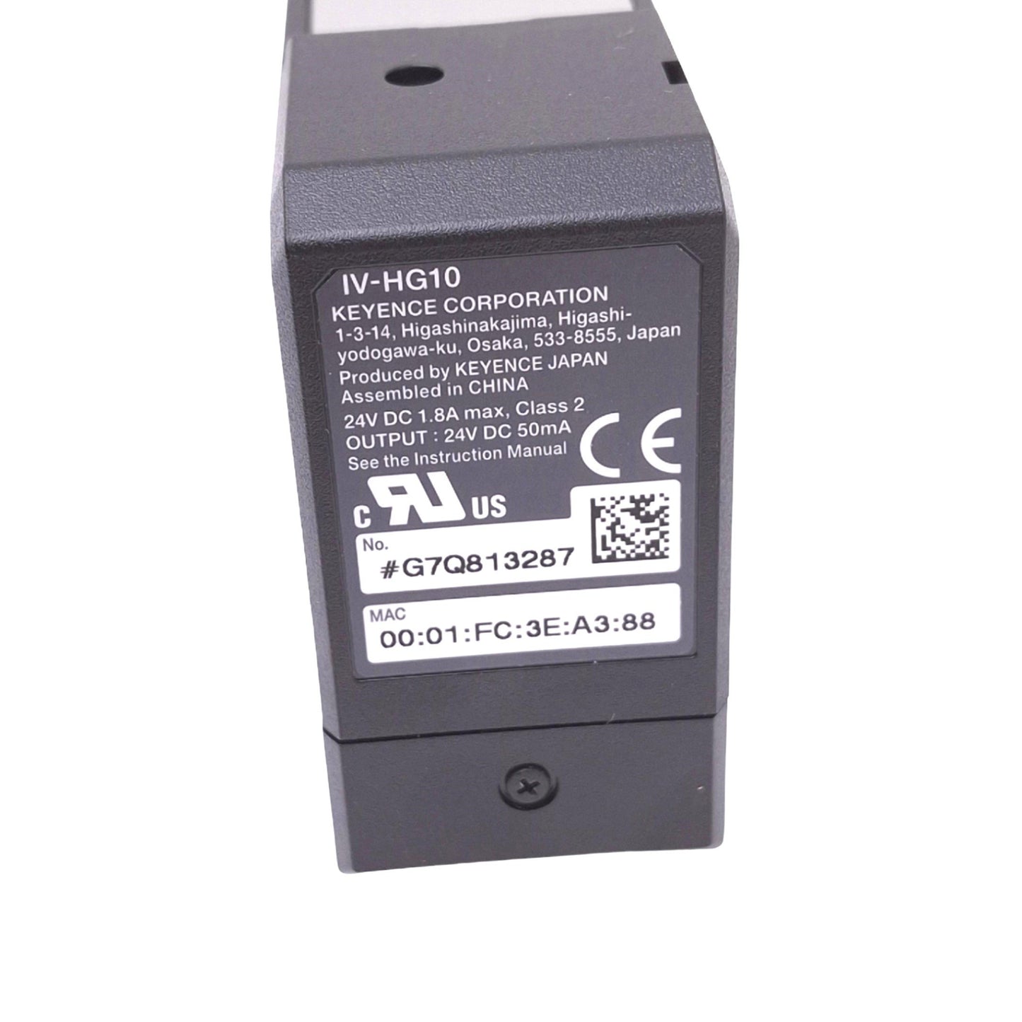 Used Keyence IV-HG10 Sensor Amplifier for IV-HG Vision Sensors, Ethernet, 24VDC