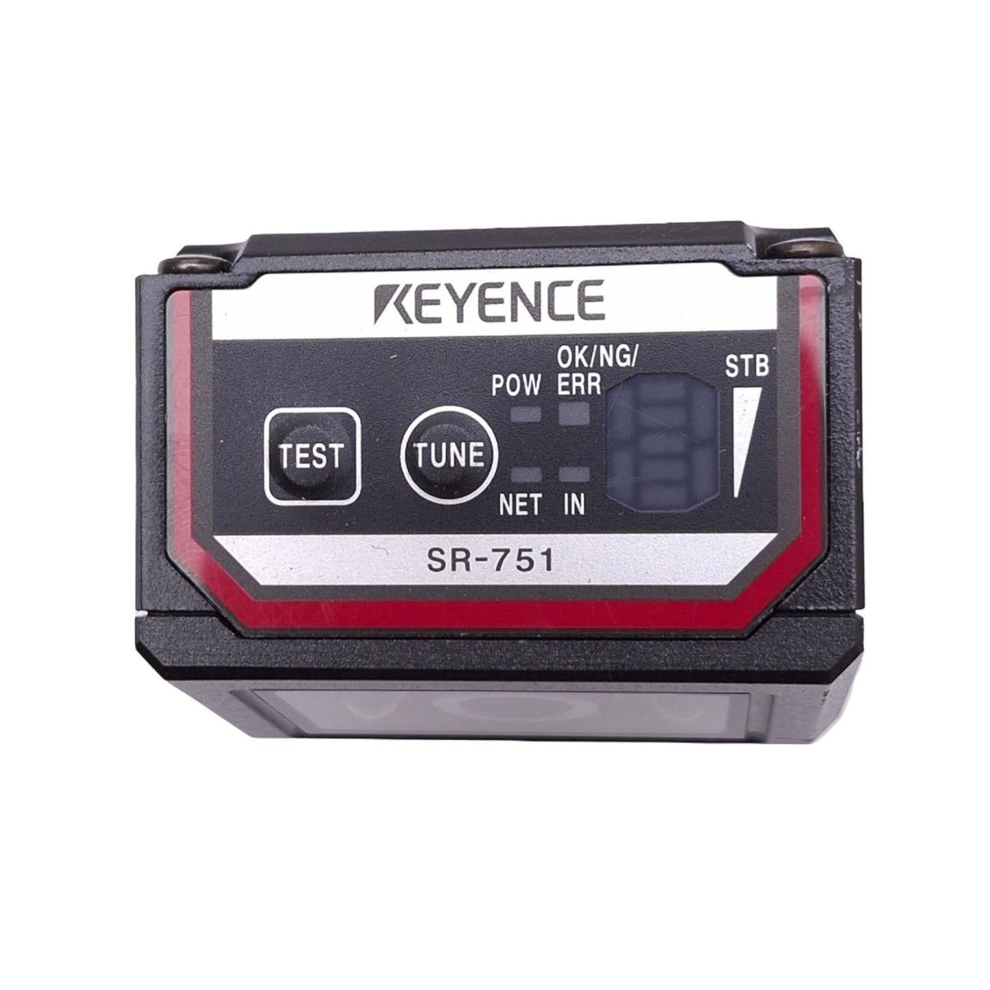 Used Keyence SR-751 Code Reader, 1D/2D, 100mm, 752x480p, Ethernet/RS232, 24VDC