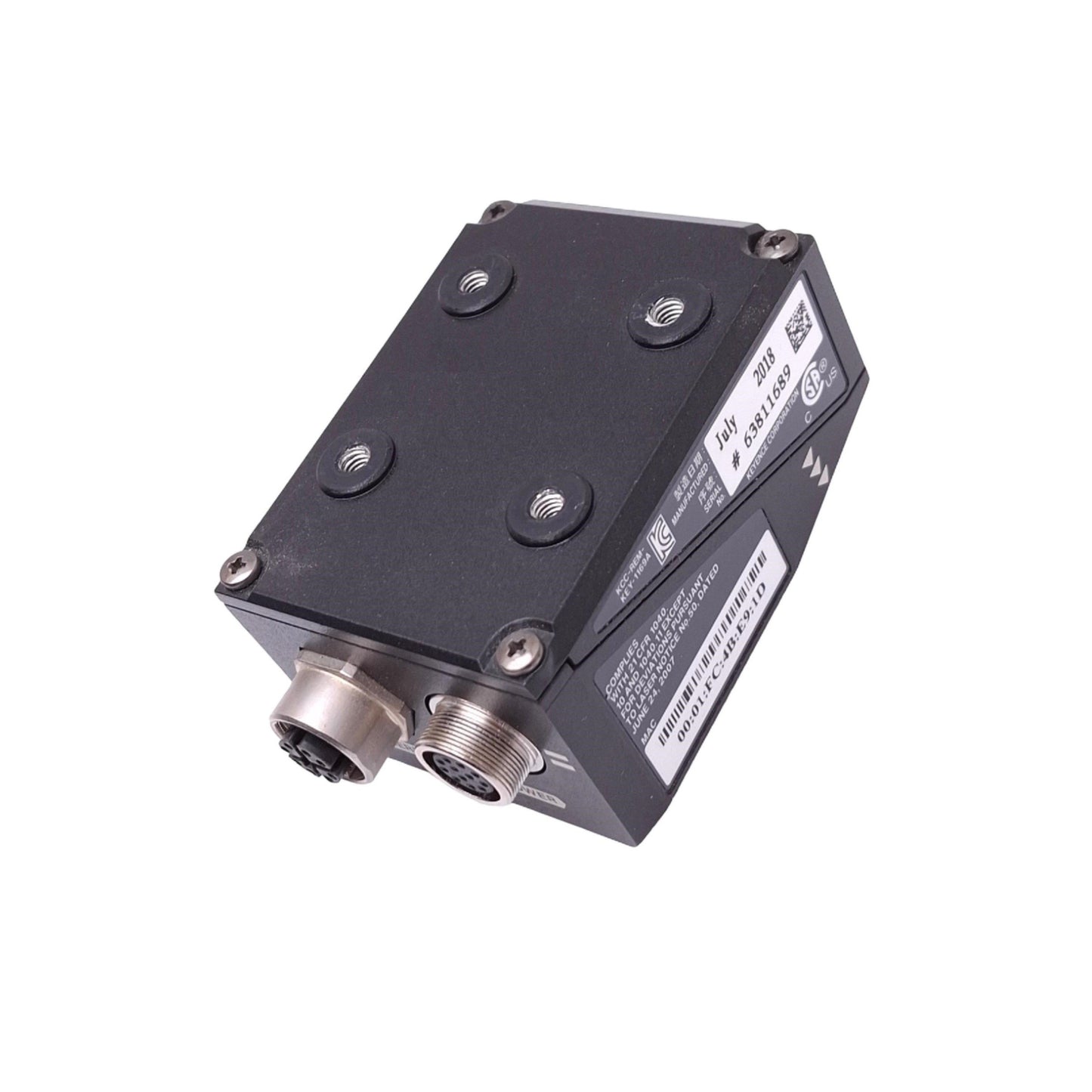 Used Keyence SR-751 Code Reader, 1D/2D, 100mm, 752x480p, Ethernet/RS232, 24VDC