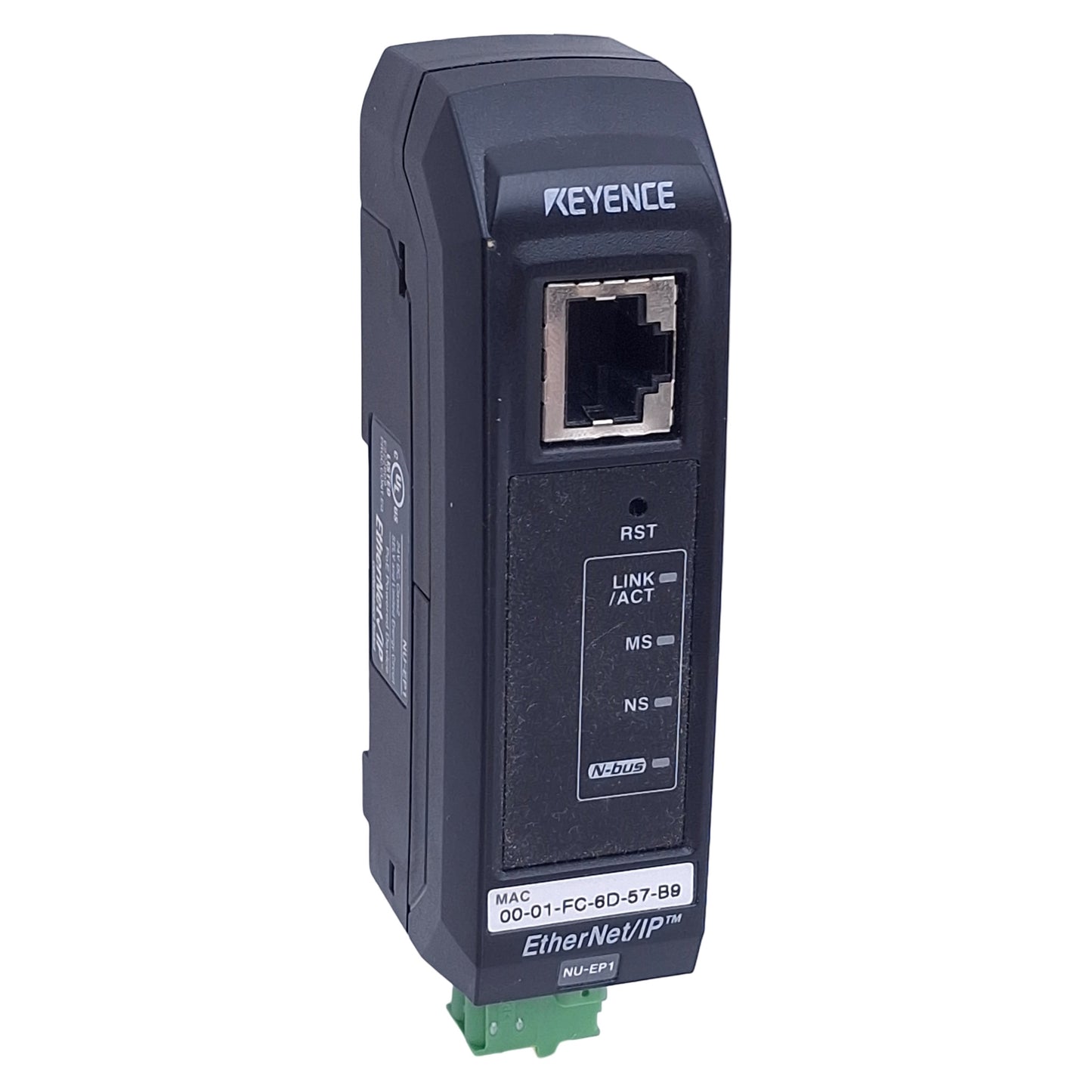 Used Keyence NU-EP1 Network Communication Unit, EtherNet/IP, 10BASE-T 100BASE-TX