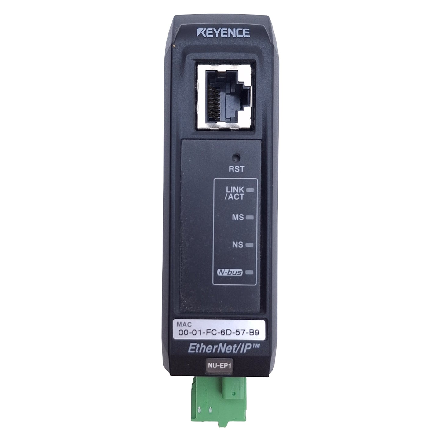 Used Keyence NU-EP1 Network Communication Unit, EtherNet/IP, 10BASE-T 100BASE-TX