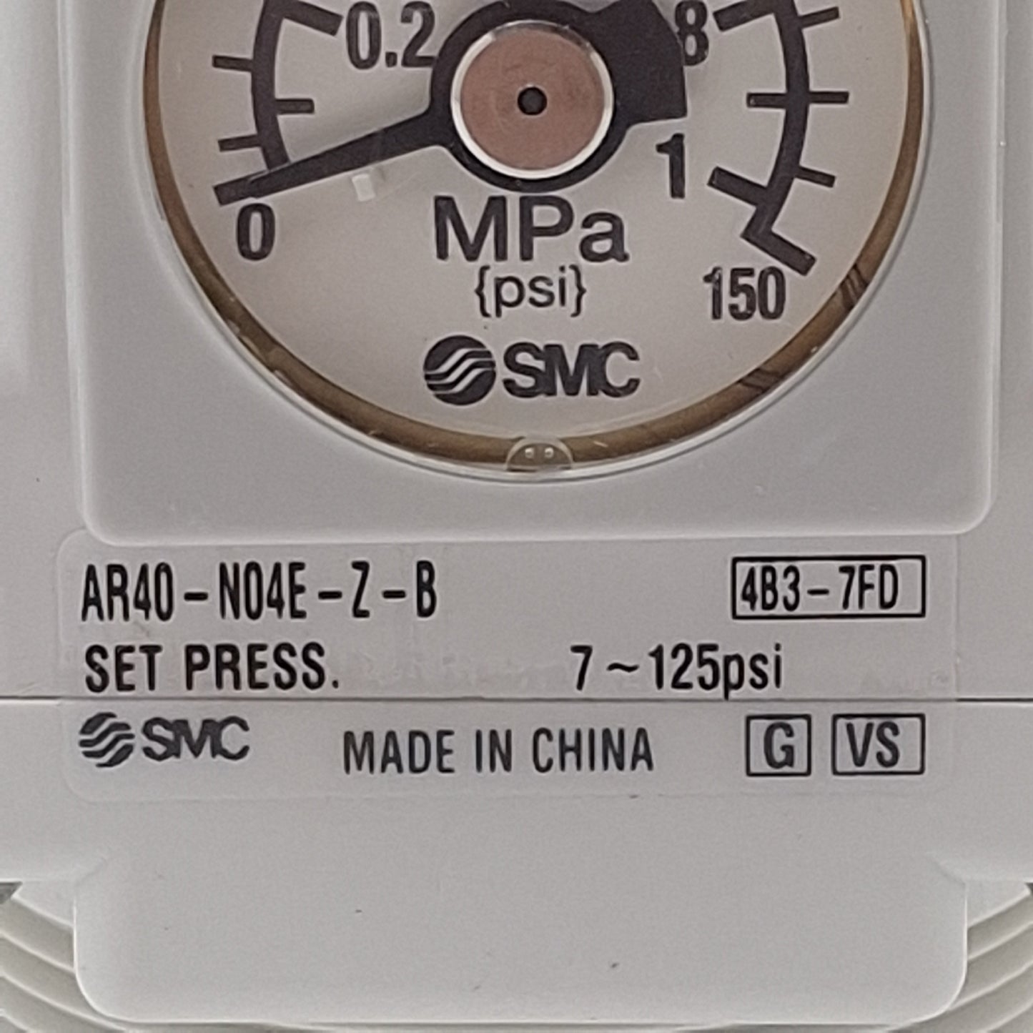 New SMC AR40-N04E-Z-B Backflow Function Pneumatic Regulator, 7-125psi Set, 1/2in NPT