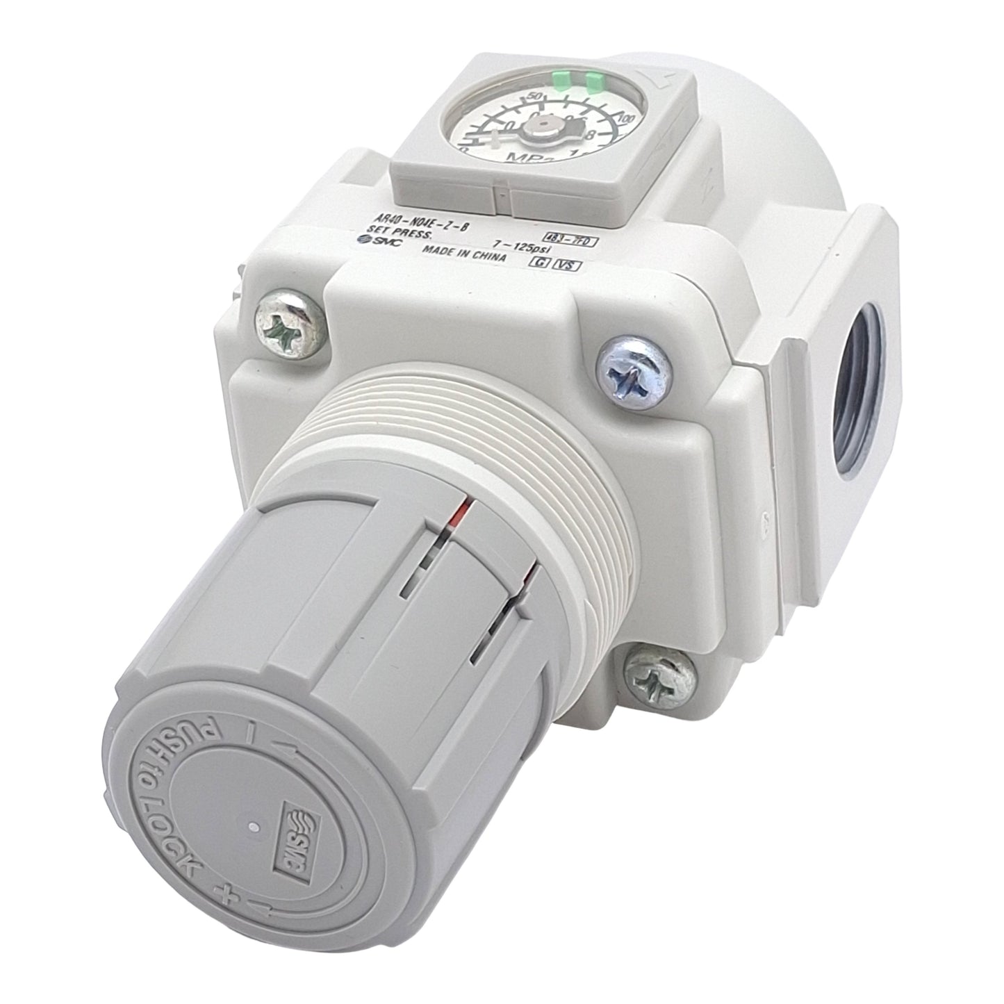 New SMC AR40-N04E-Z-B Backflow Function Pneumatic Regulator, 7-125psi Set, 1/2in NPT