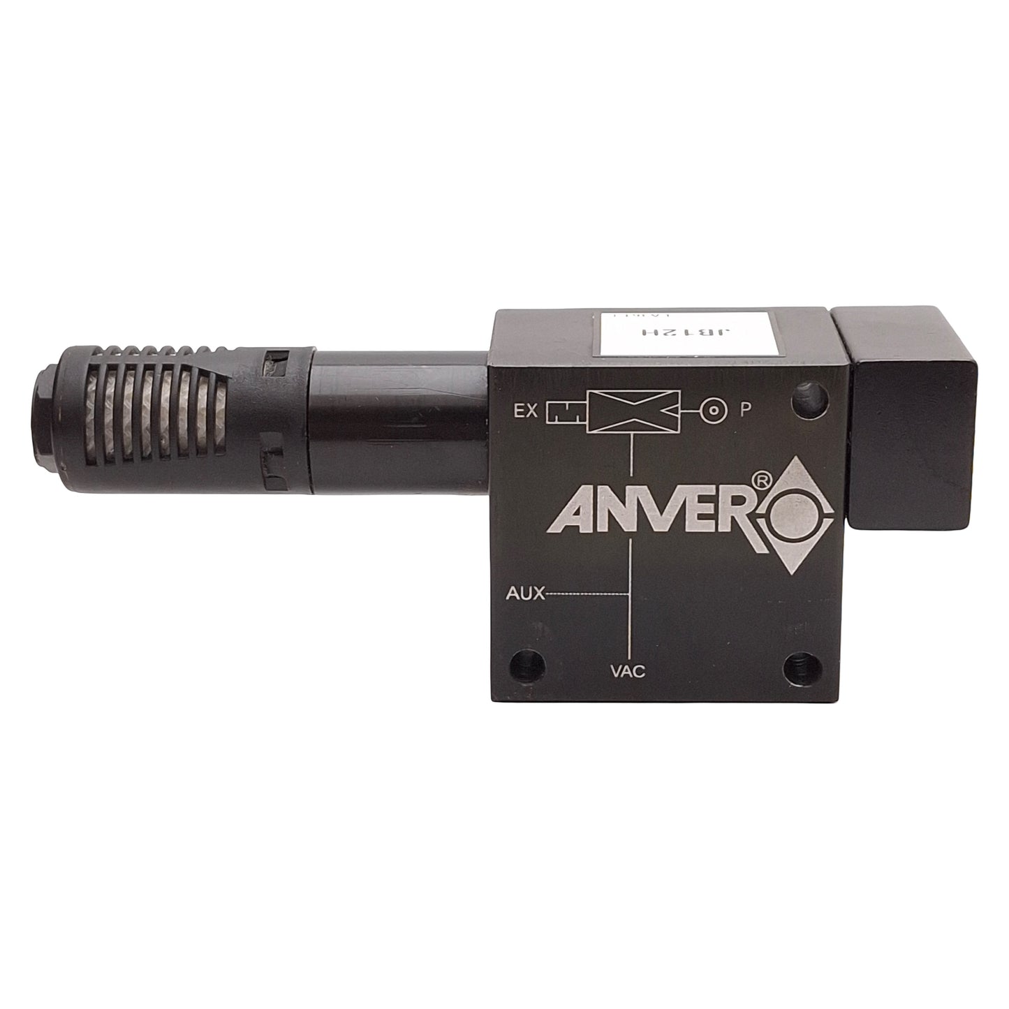 Used Anver JB12H Single-Stage Vacuum Pump, 5 bar Inlet, -27inHg Vacuum, 1/4 & 1/2 NPT