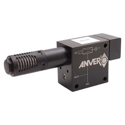 Used Anver JB12H Single-Stage Vacuum Pump, 5 bar Inlet, -27inHg Vacuum, 1/4 & 1/2 NPT