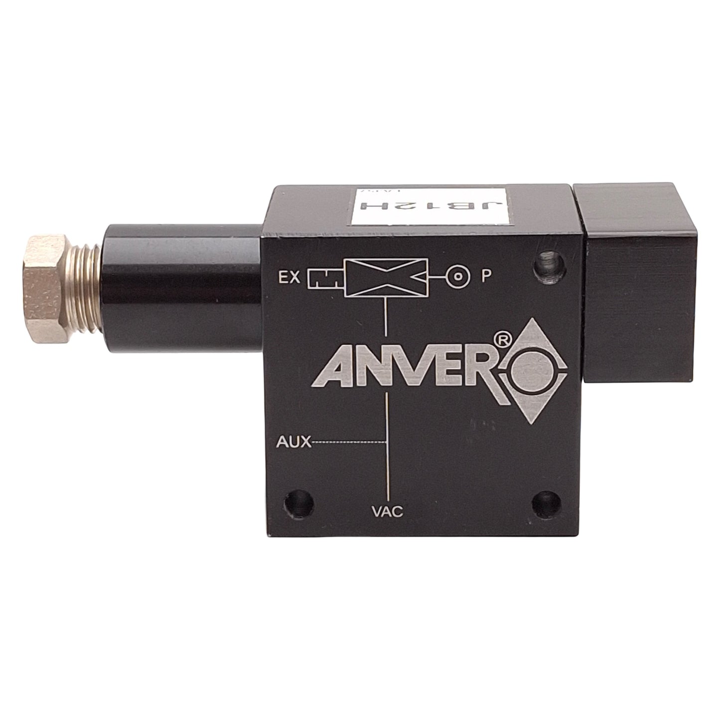 Used Anver JB12H Single-Stage Vacuum Pump, -27inHg Vacuum, 5 bar Inlet, 1/4 & 1/2 NPT