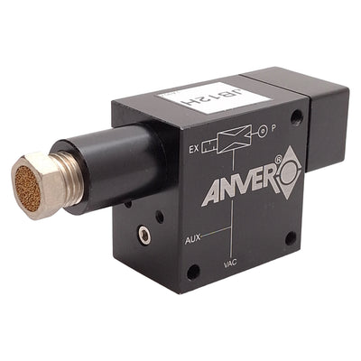 Used Anver JB12H Single-Stage Vacuum Pump, -27inHg Vacuum, 5 bar Inlet, 1/4 & 1/2 NPT