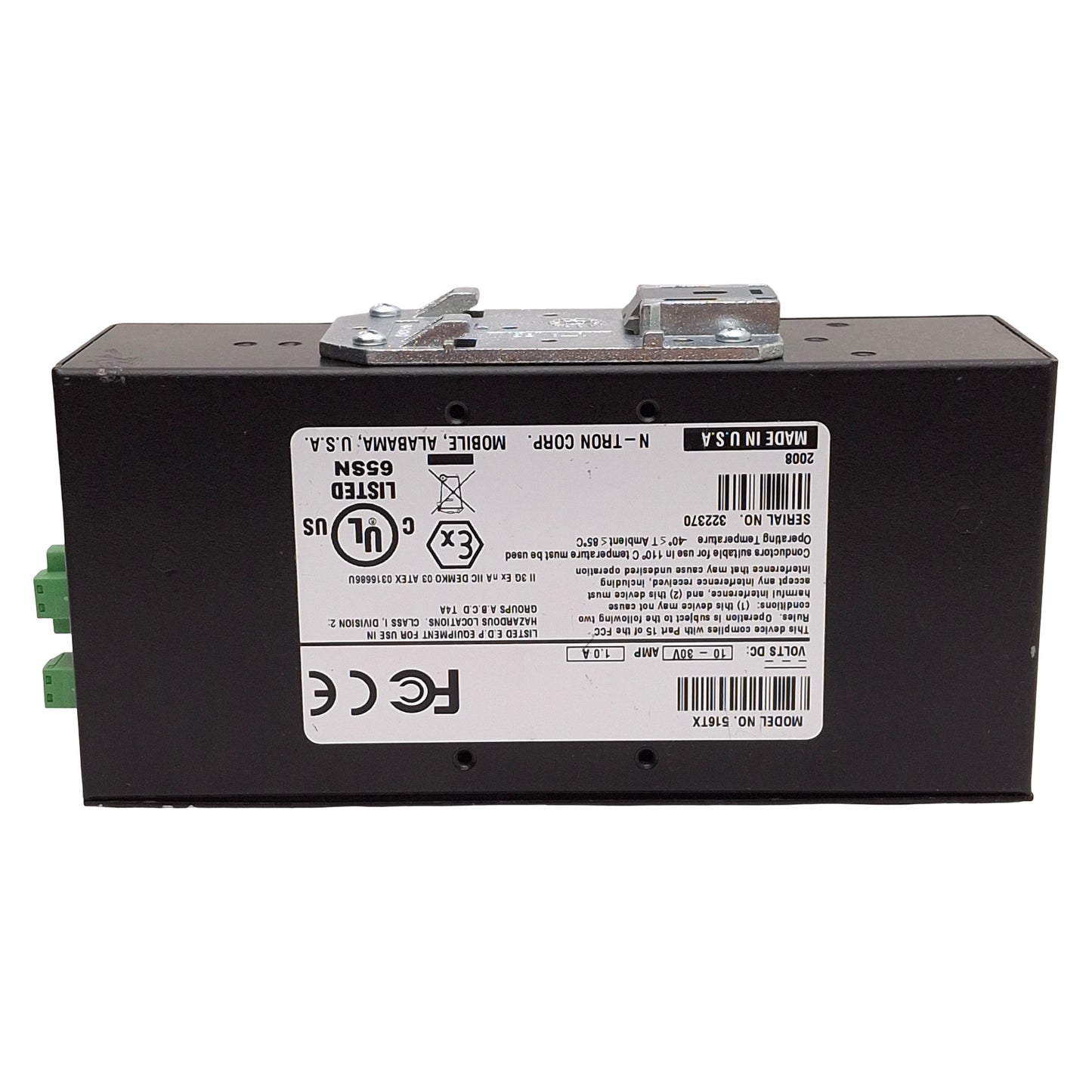 Used N-Tron 516TX Unmanaged Industrial Ethernet Switch, 16-Port, RJ45, 10-30VDC