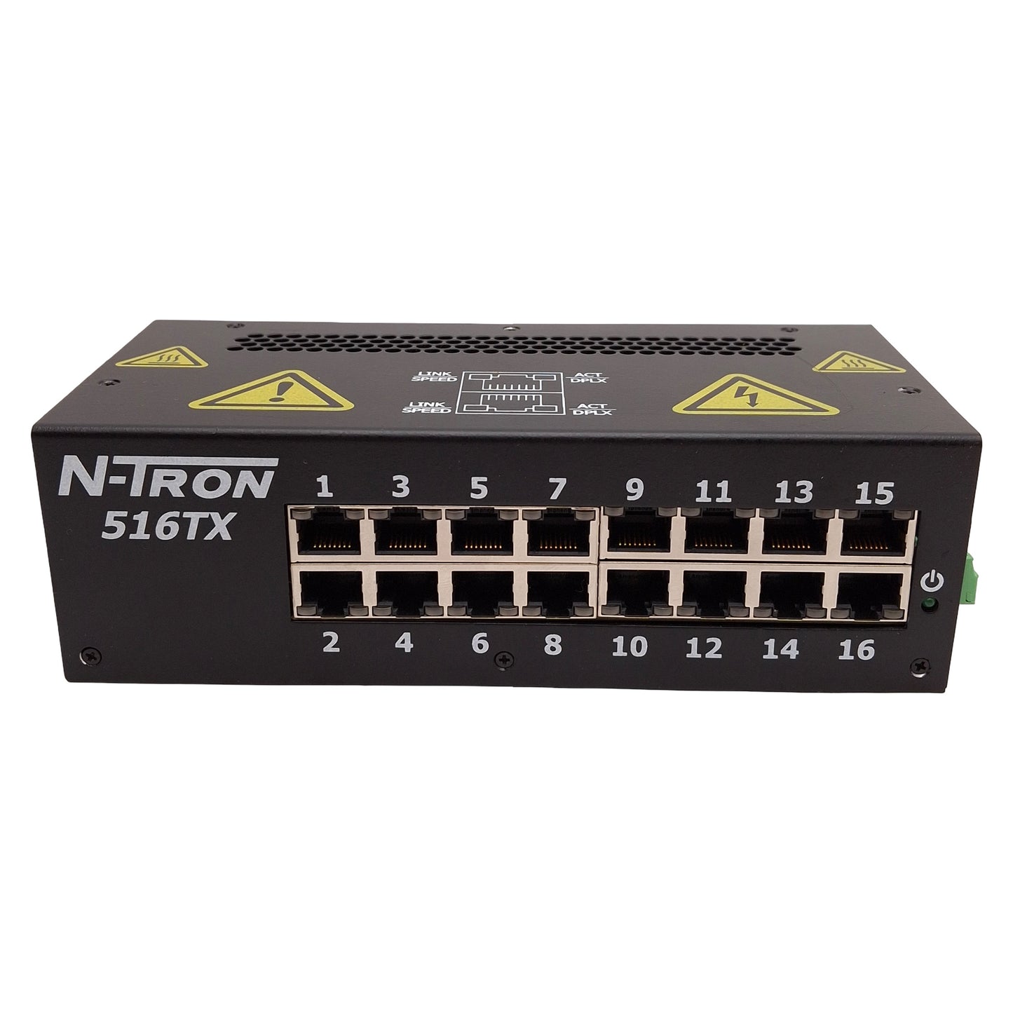 Used N-Tron 516TX Unmanaged Industrial Ethernet Switch, 16-Port, RJ45, 10-30VDC