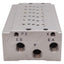 Used SMC SS5Y3-42-06-01N Aluminum Bar Stock Manifold, 6-Station, Base Mounted, 1/8NPT