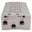 Used SMC SS5Y3-42-06-01N Aluminum Bar Stock Manifold, 6-Station, Base Mounted, 1/8NPT