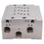 Used SMC SS5Y3-42-03-01N Aluminum Bar Stock Manifold, 3-Station, Base Mounted, 1/8NPT