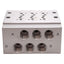 Used SMC SS5Y3-42-03-01N Aluminum Bar Stock Manifold, 3-Station, Base Mounted, 1/8NPT
