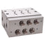 Used SMC SS5Y3-42-03-01N Aluminum Bar Stock Manifold, 3-Station, Base Mounted, 1/8NPT