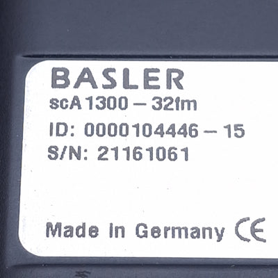 Used Basler scA1300-32fm Area Scan Monochrome Camera 1296x966, 8-39VDC, 1/3in Sensor