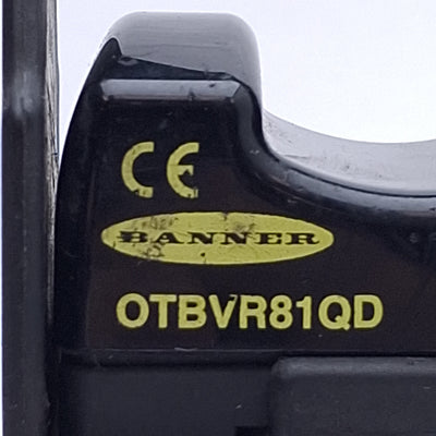 Used Banner OTBVR81QD Optical Touch Button w/Guard 20VACDC-30VACDC, SPDT, 5-Pin QD
