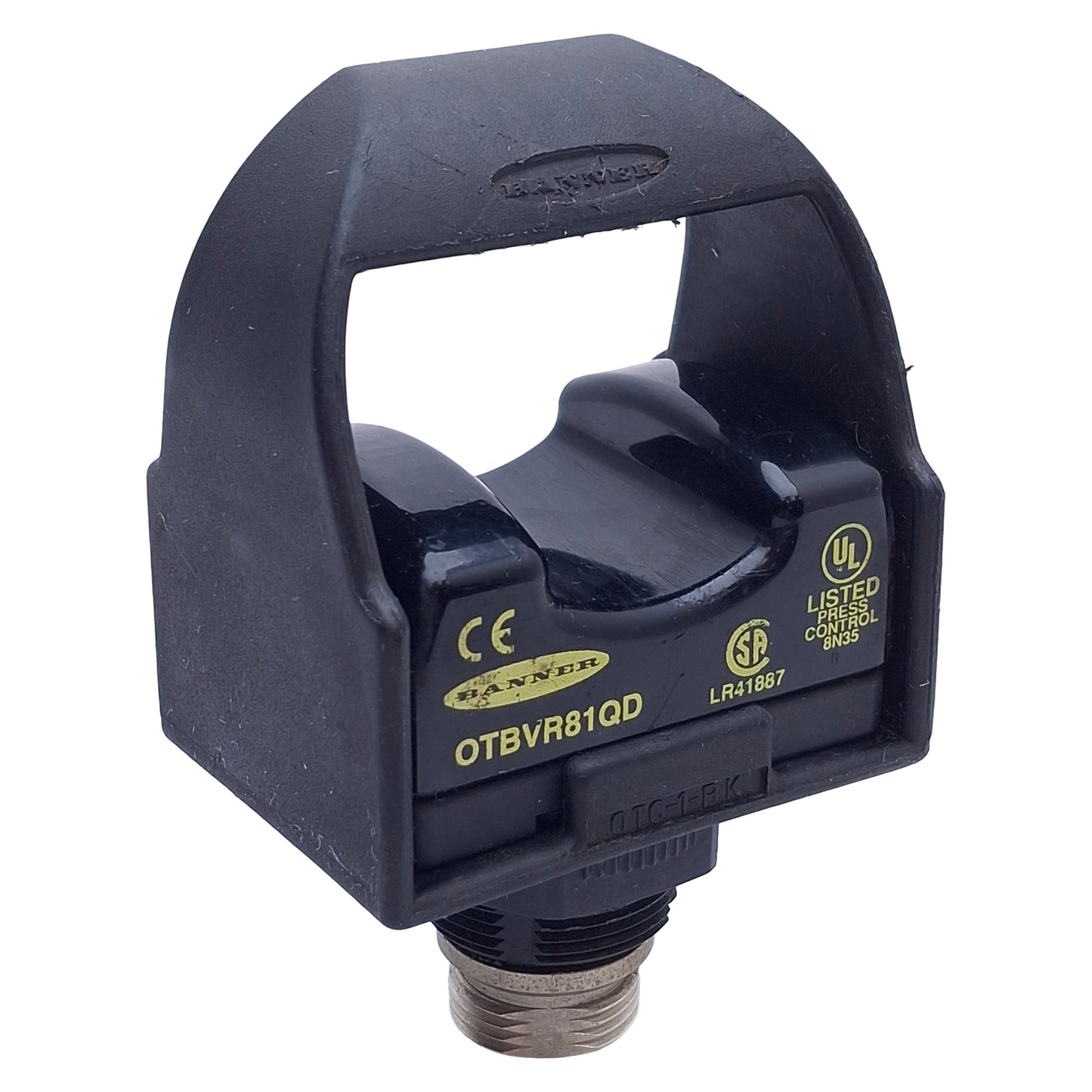 Used Banner OTBVR81QD Optical Touch Button w/Guard 20VACDC-30VACDC, SPDT, 5-Pin QD