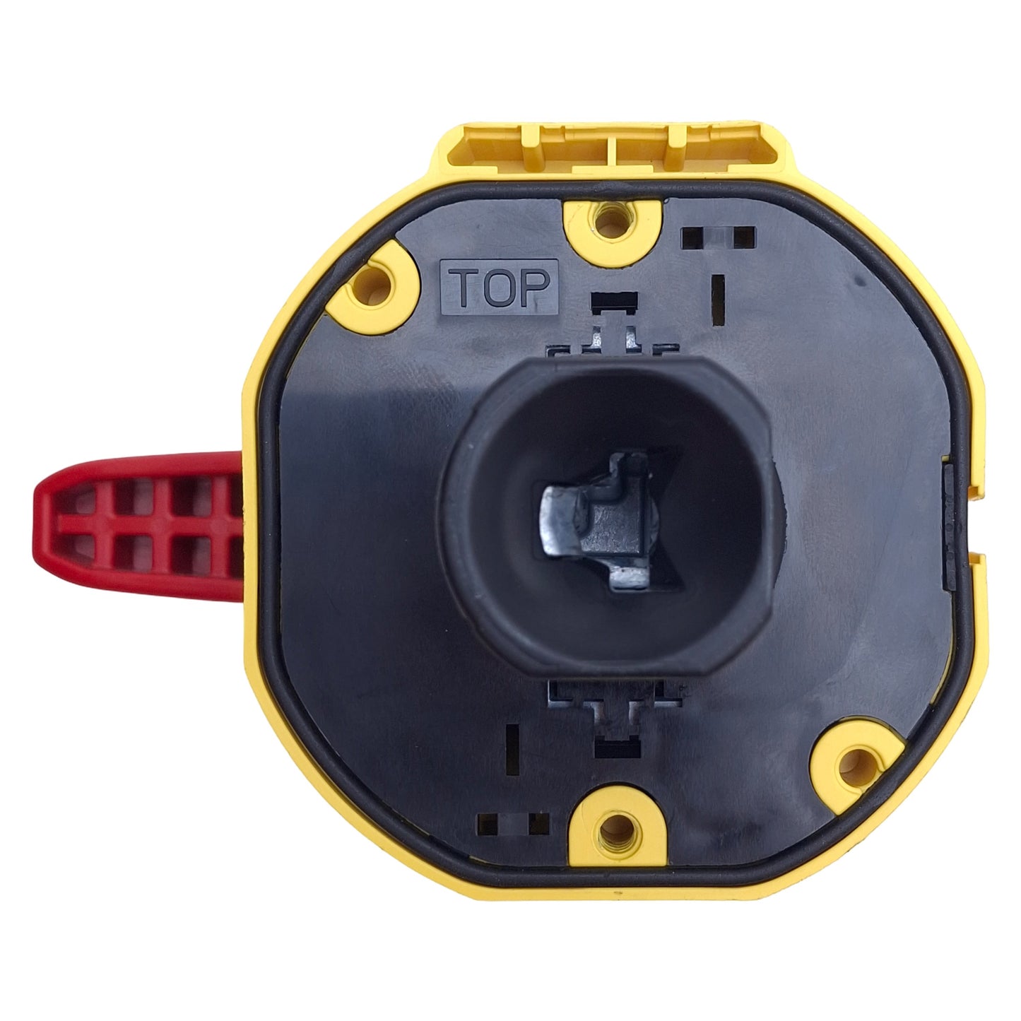 Used Allen Bradley 194R-PY Disconnect Switch Rotary Handle Padlockable, Red/Yellow