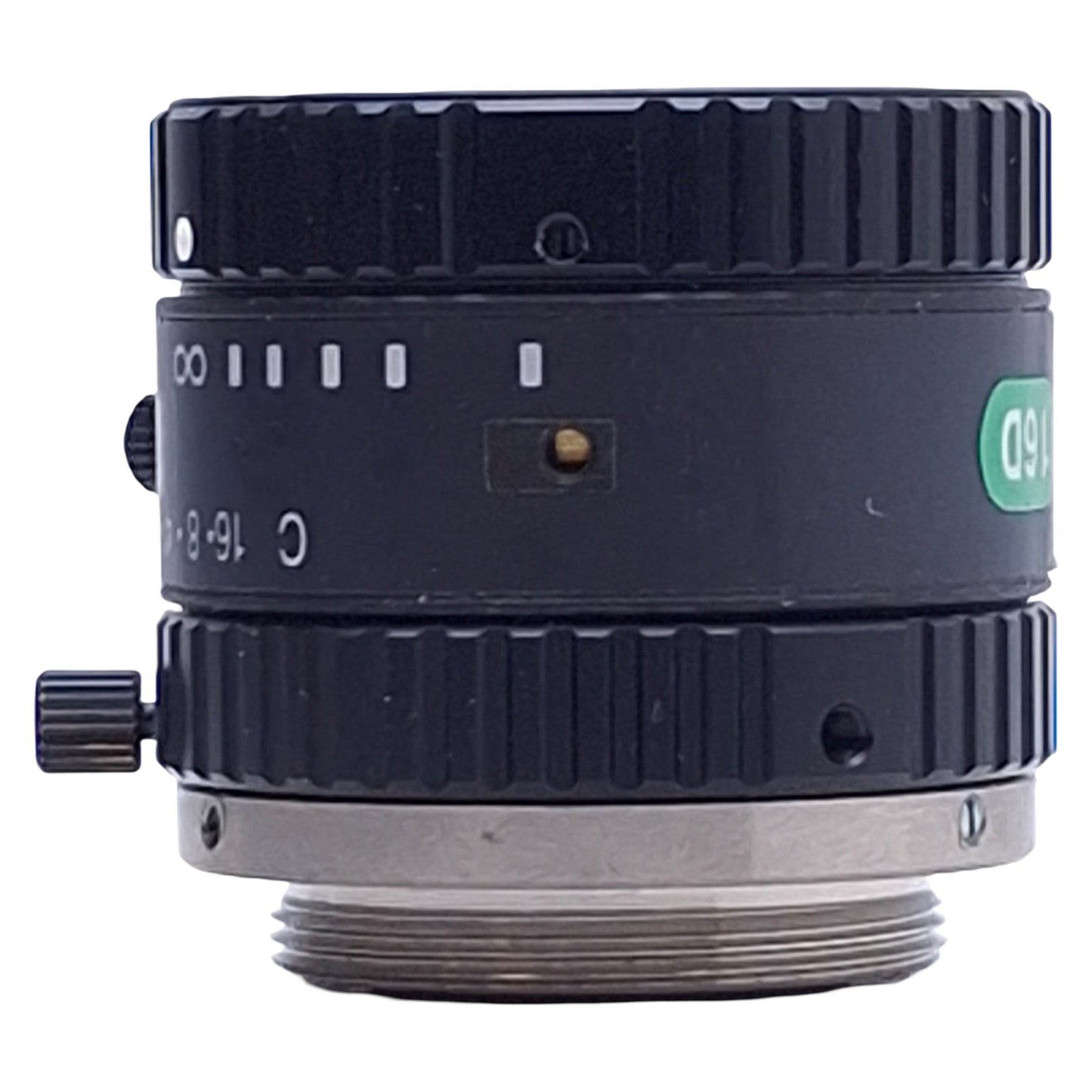 Used Computar M0814-MP2 Machine Vision Lens, 1:1.4, 8mm Focal, F1.4-F16C, C-Mount