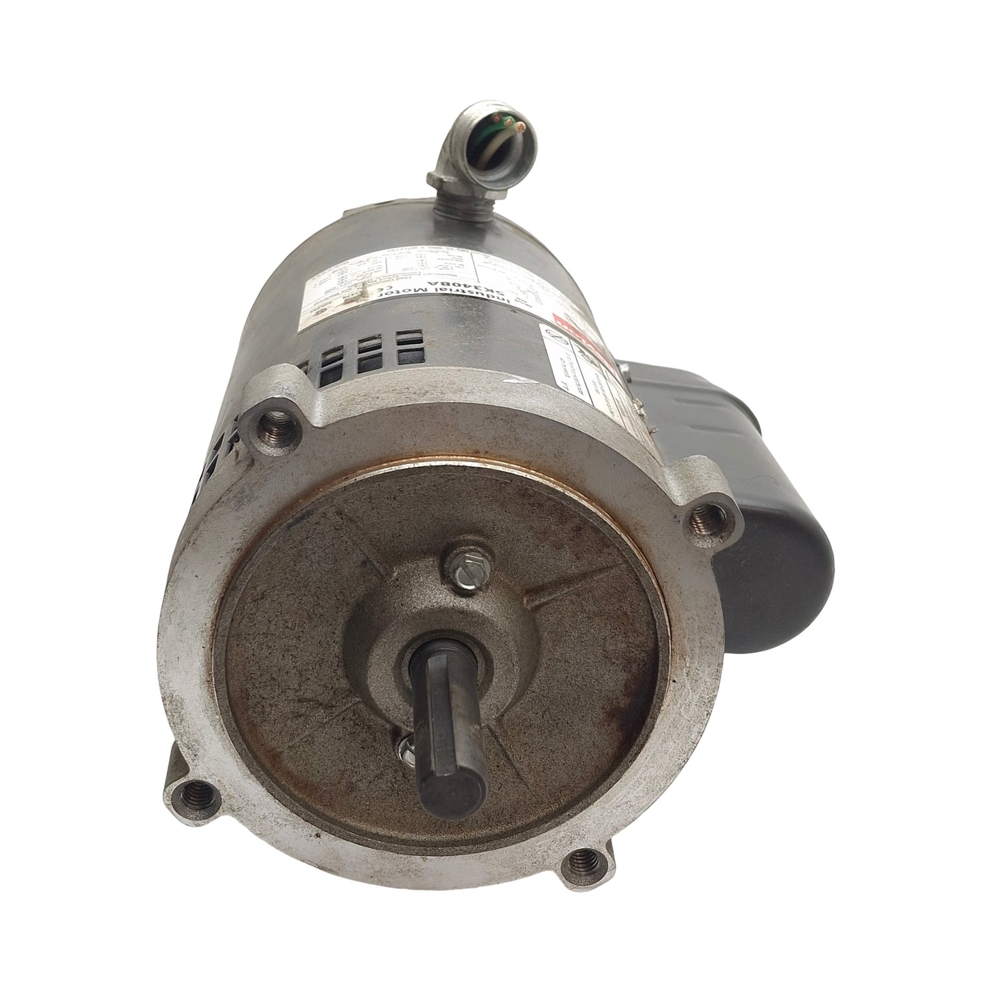 Used Dayton 5K340BA Electric Motor, 1/2HP, 1725RPM, 115/208-230VAC 1-Ph, 56C Frame