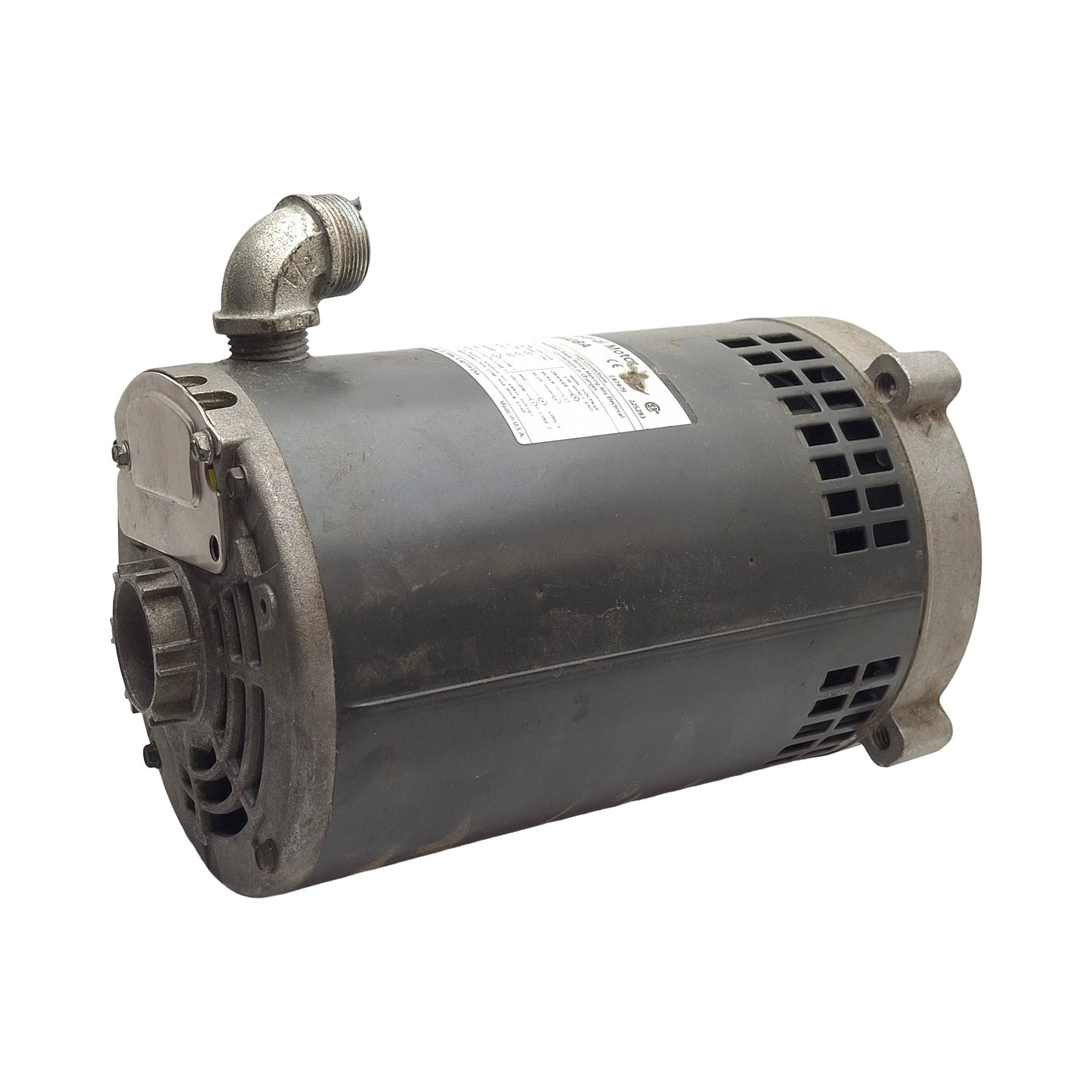 Used Dayton 5K340BA Electric Motor, 1/2HP, 1725RPM, 115/208-230VAC 1-Ph, 56C Frame