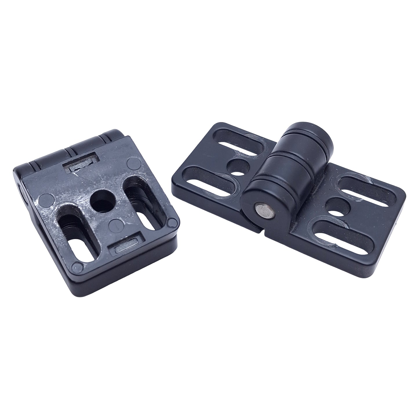 Used Lot of 2 80/20 12084 Slotted Zinc Hinge, 40mm Width, 250Nm Load, 13 x 8.3mm Slot