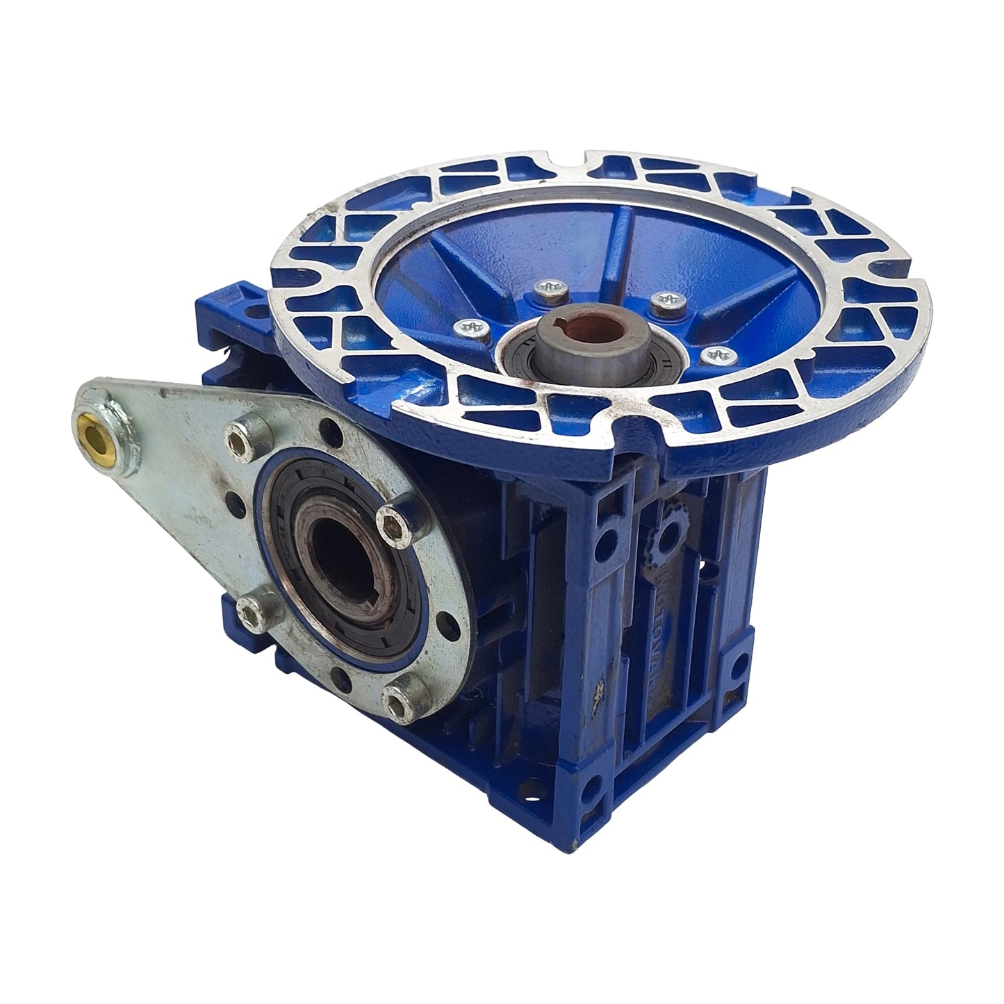 Used Motovario NMVR050 Worm Gear Reducer, 50:1, 56C Input Frame, 1in Output Bore