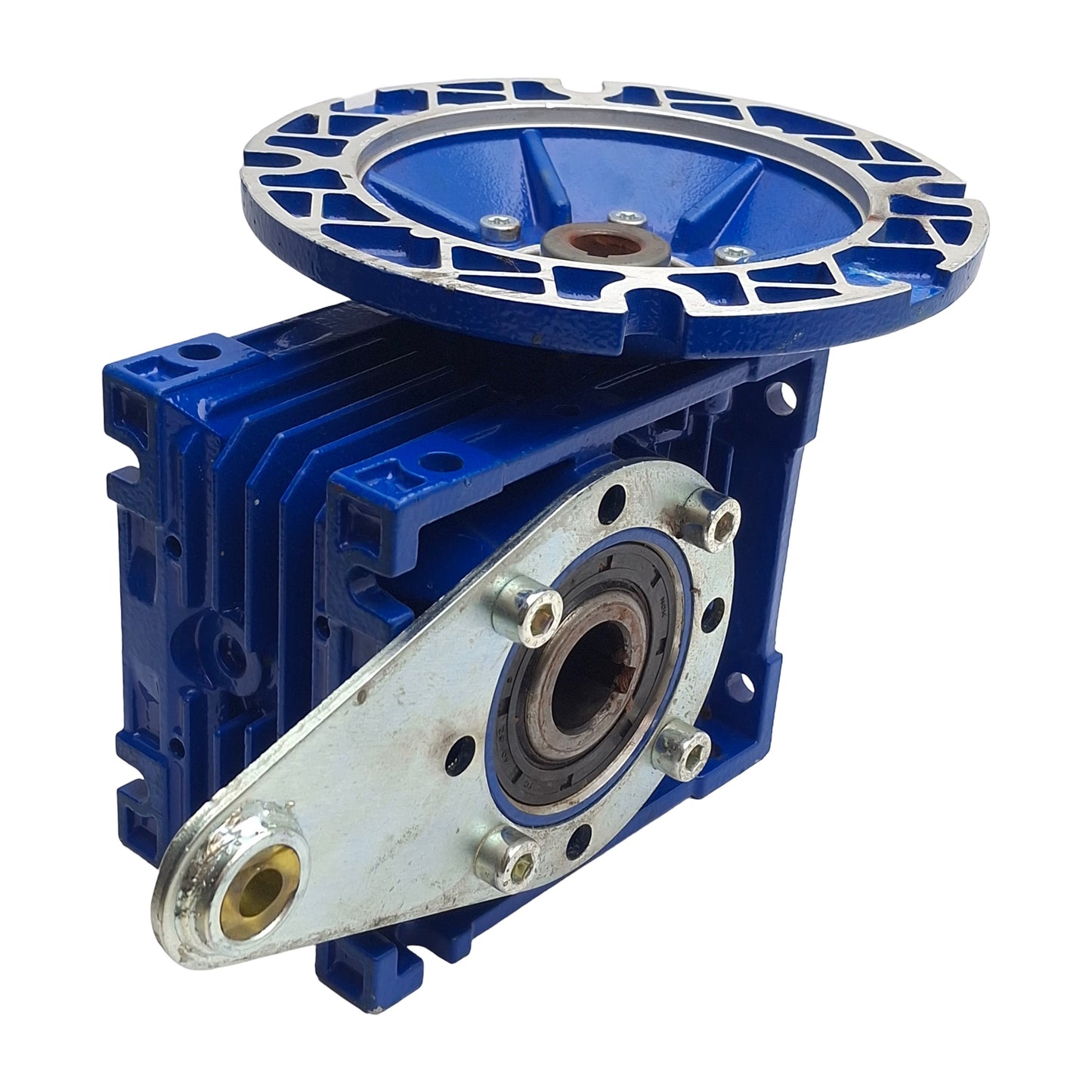 Used Motovario NMVR050 Worm Gear Reducer, 50:1, 56C Input Frame, 1in Output Bore