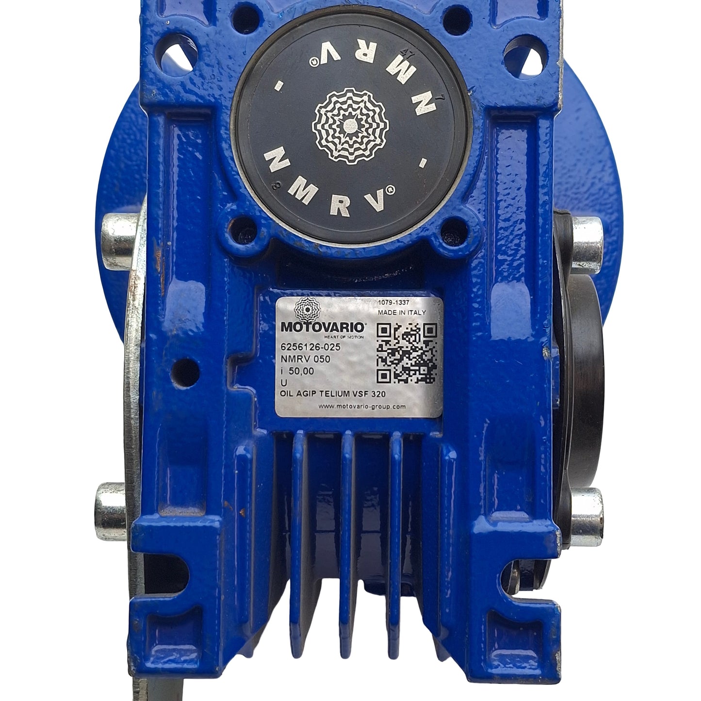 Used Motovario NMVR050 Worm Gear Reducer, 50:1, 56C Input Frame, 1in Output Bore