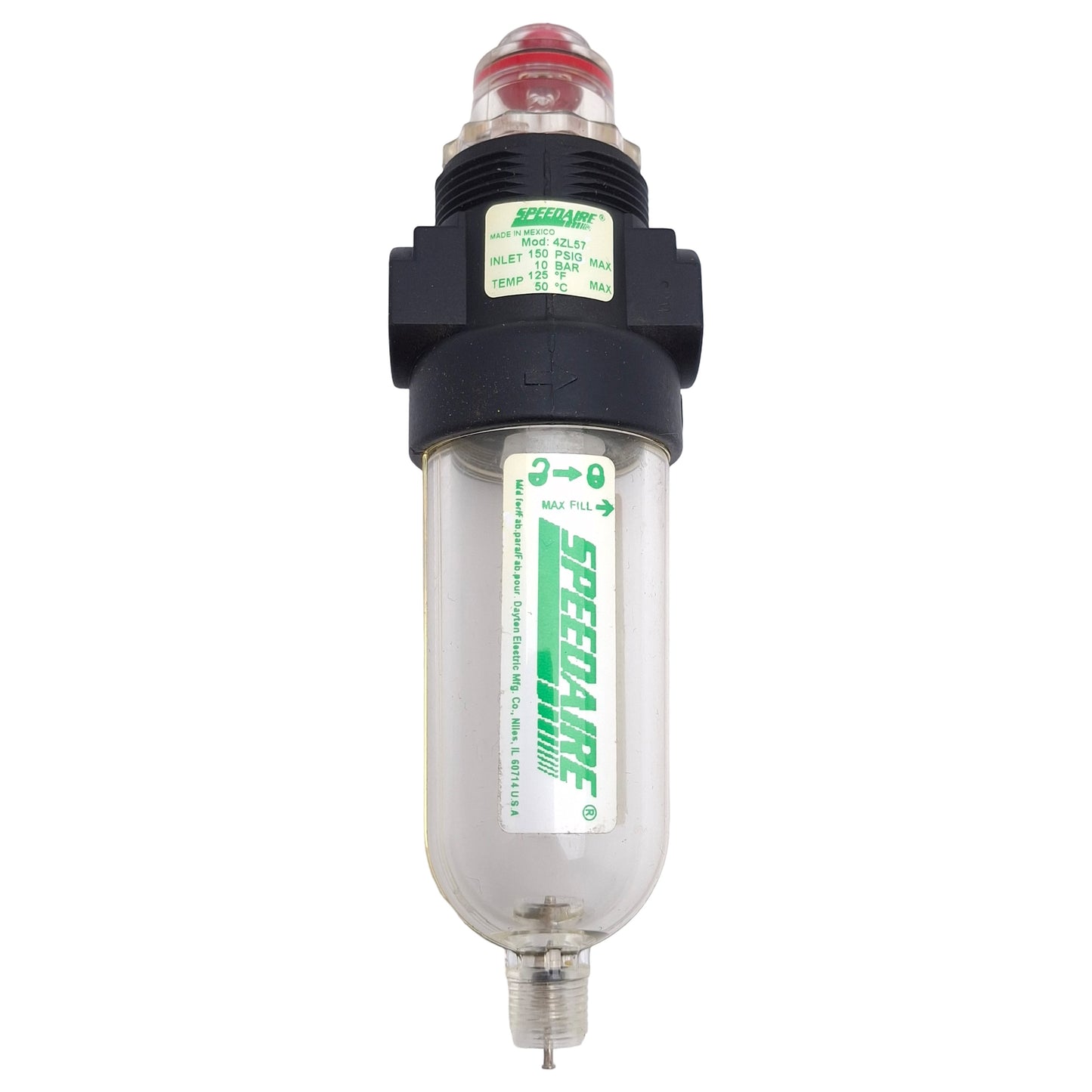 New Speedaire 4ZL57 Pneumatic Micromist Lubricator, 1/4in NPT, 150psi Max, 14cfm