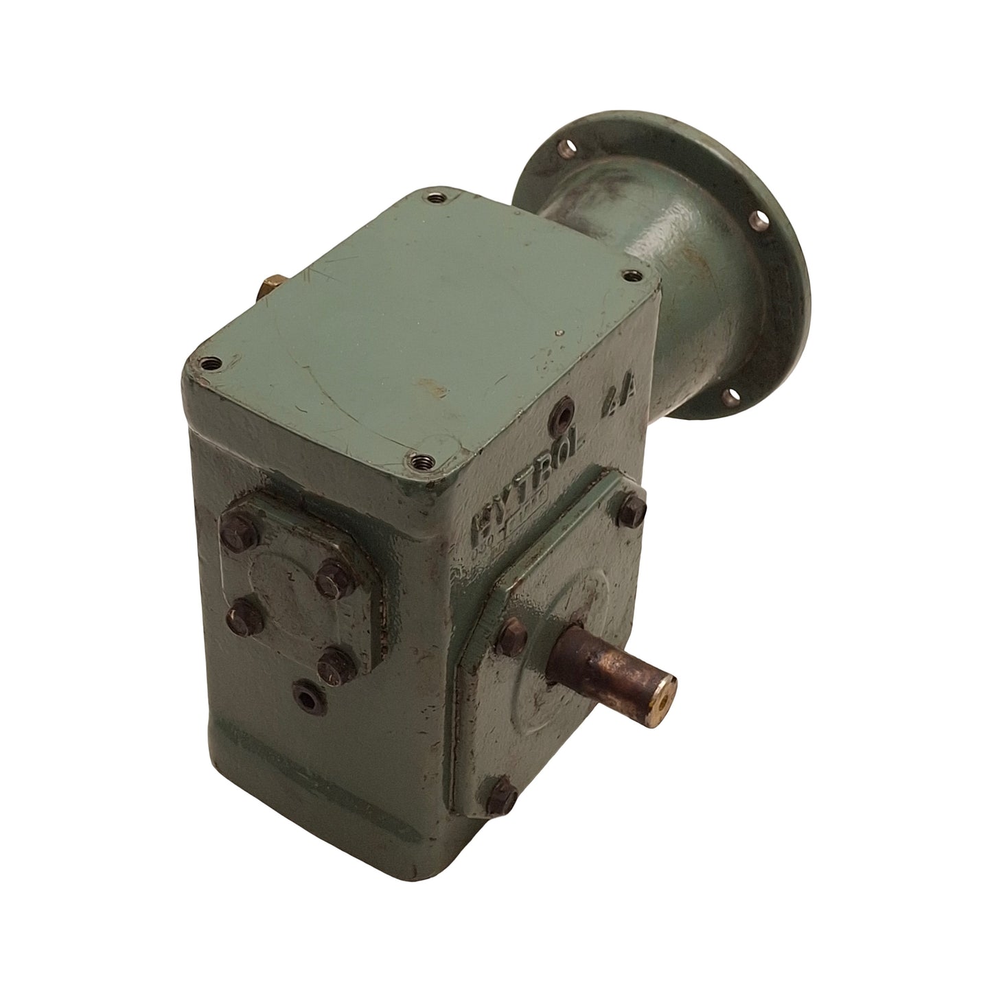 Used Hytrol 4AC-40-1RH Worm Gear Reducer, 40:1 Reduction, 56C Mount, 1in Output Shaft