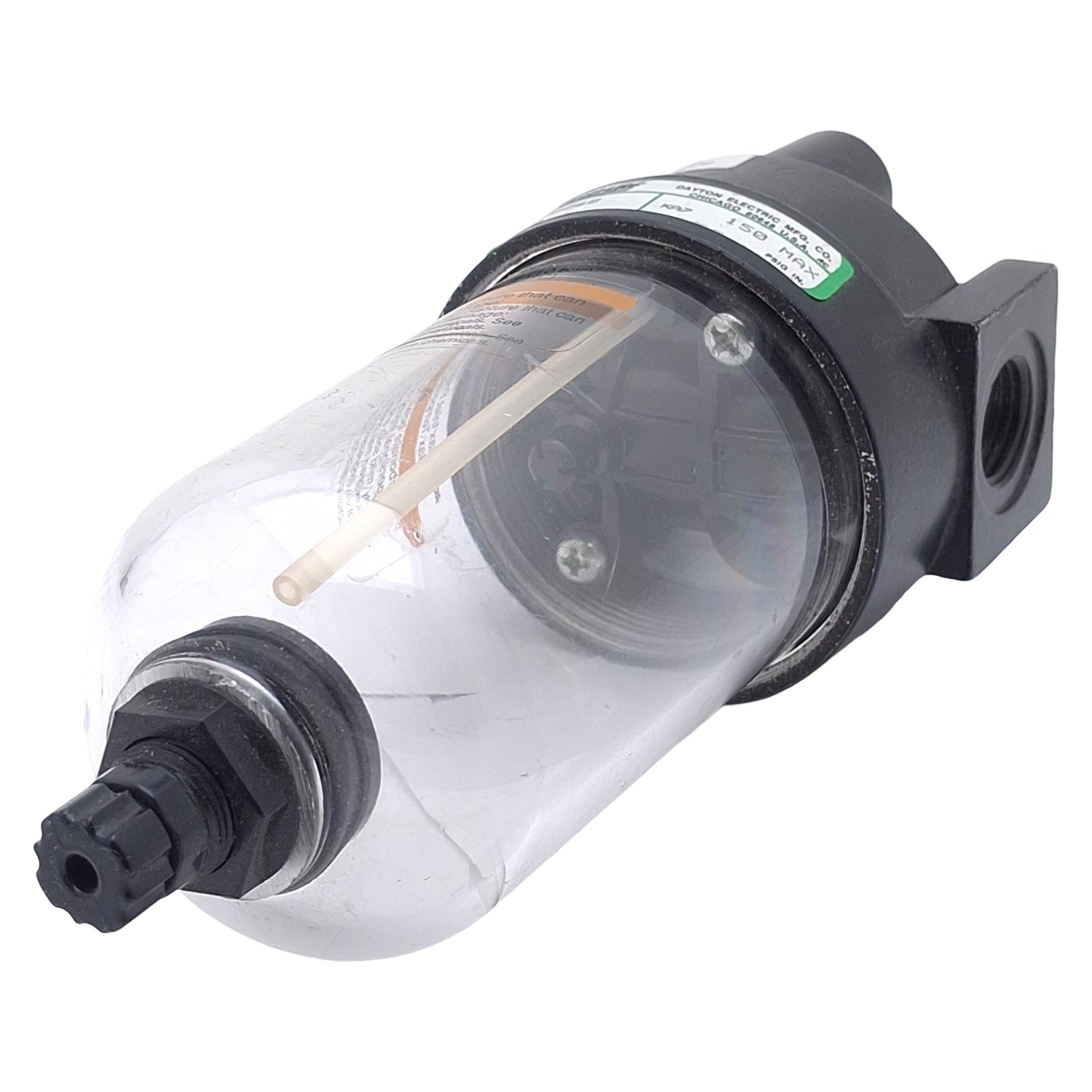 Used Speedaire 1Z886B Pneumatic Filter Regulator, 1/4in NPT, 150psi Max, 5µm