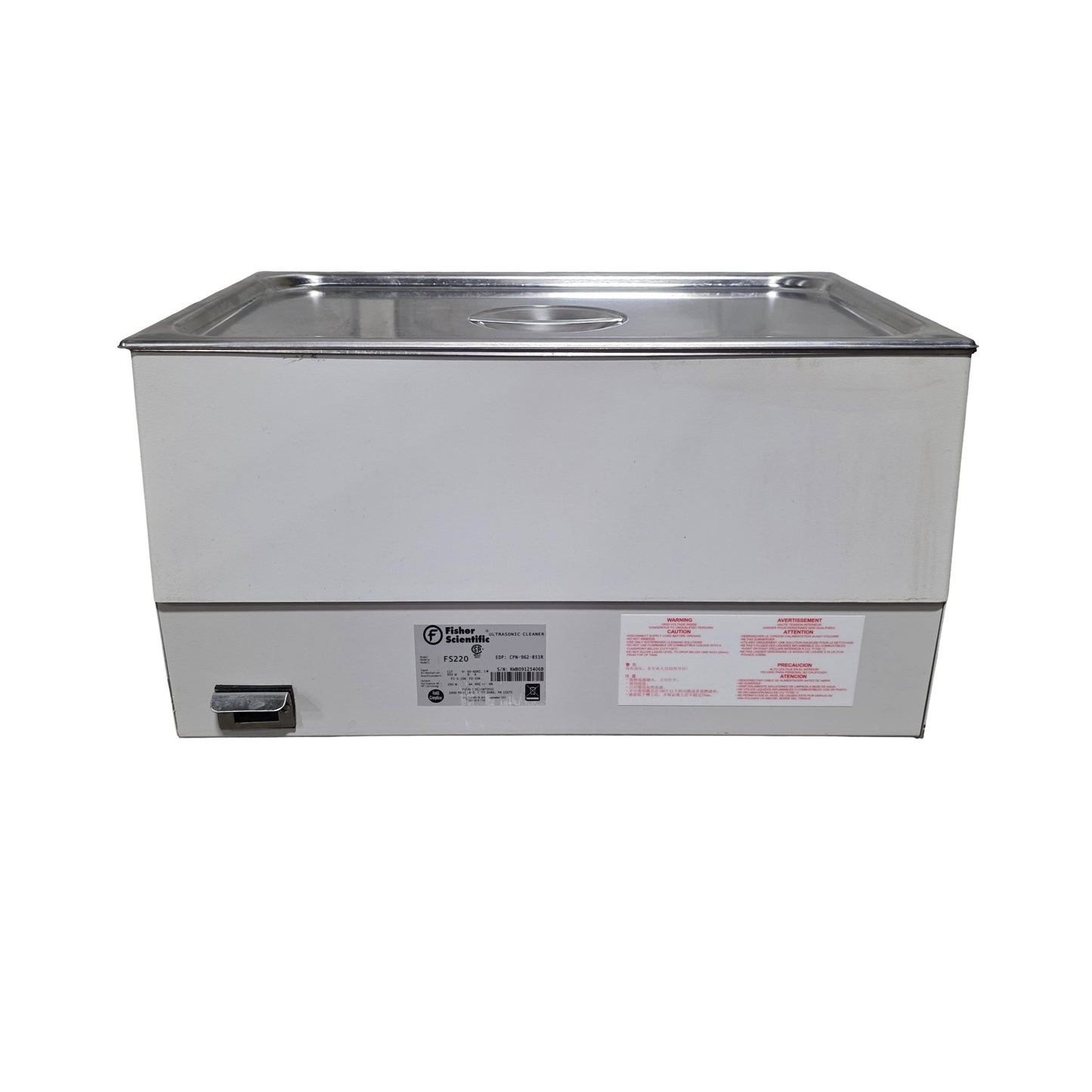 Used Fisher Scientific FS220H Heated Ultrasonic Cleaner 22 Quarts, 44kHz, 120VAC
