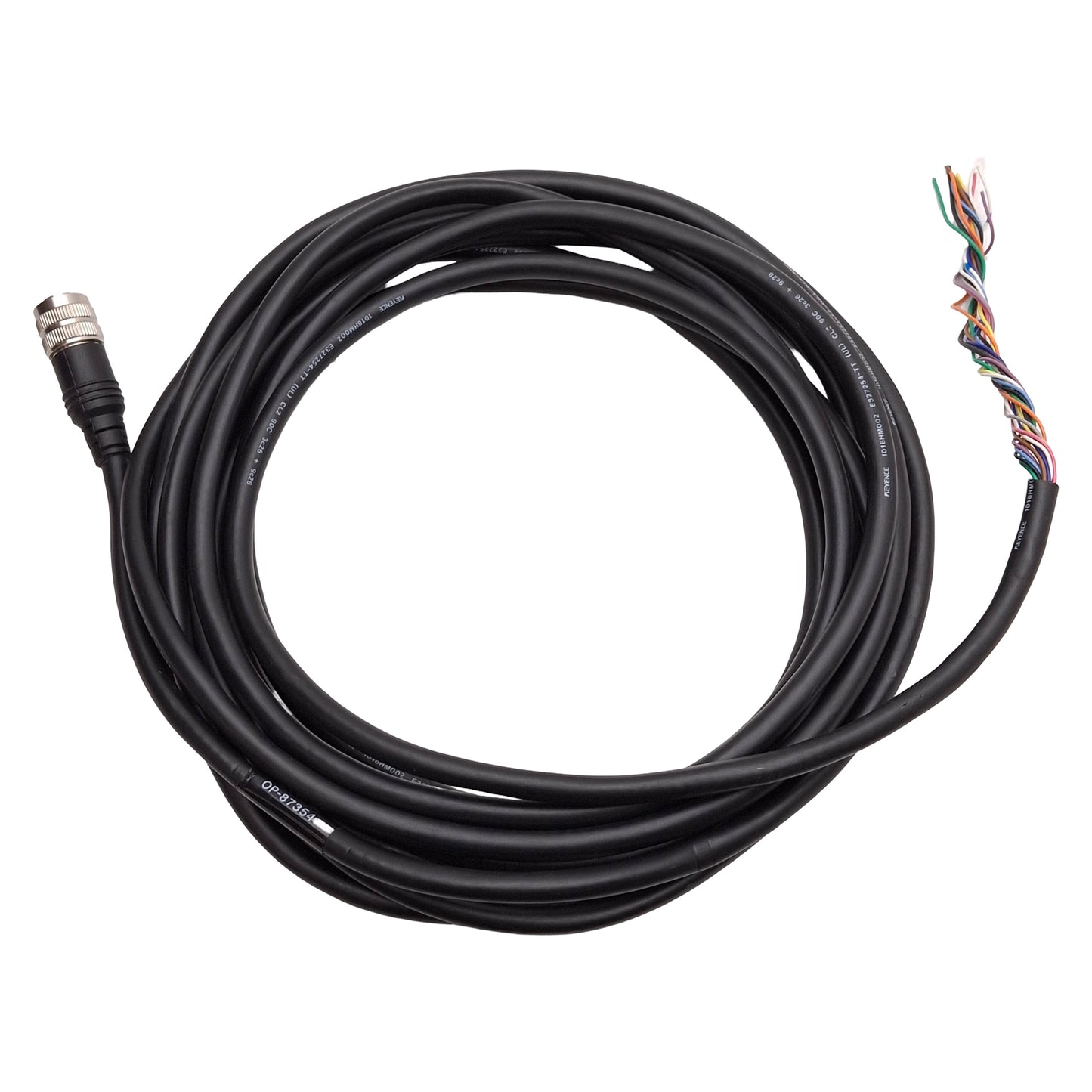Used Keyence OP-87354 Control Cable, NFPA79 Compatible, 12-Pin Hirose Male, 5m