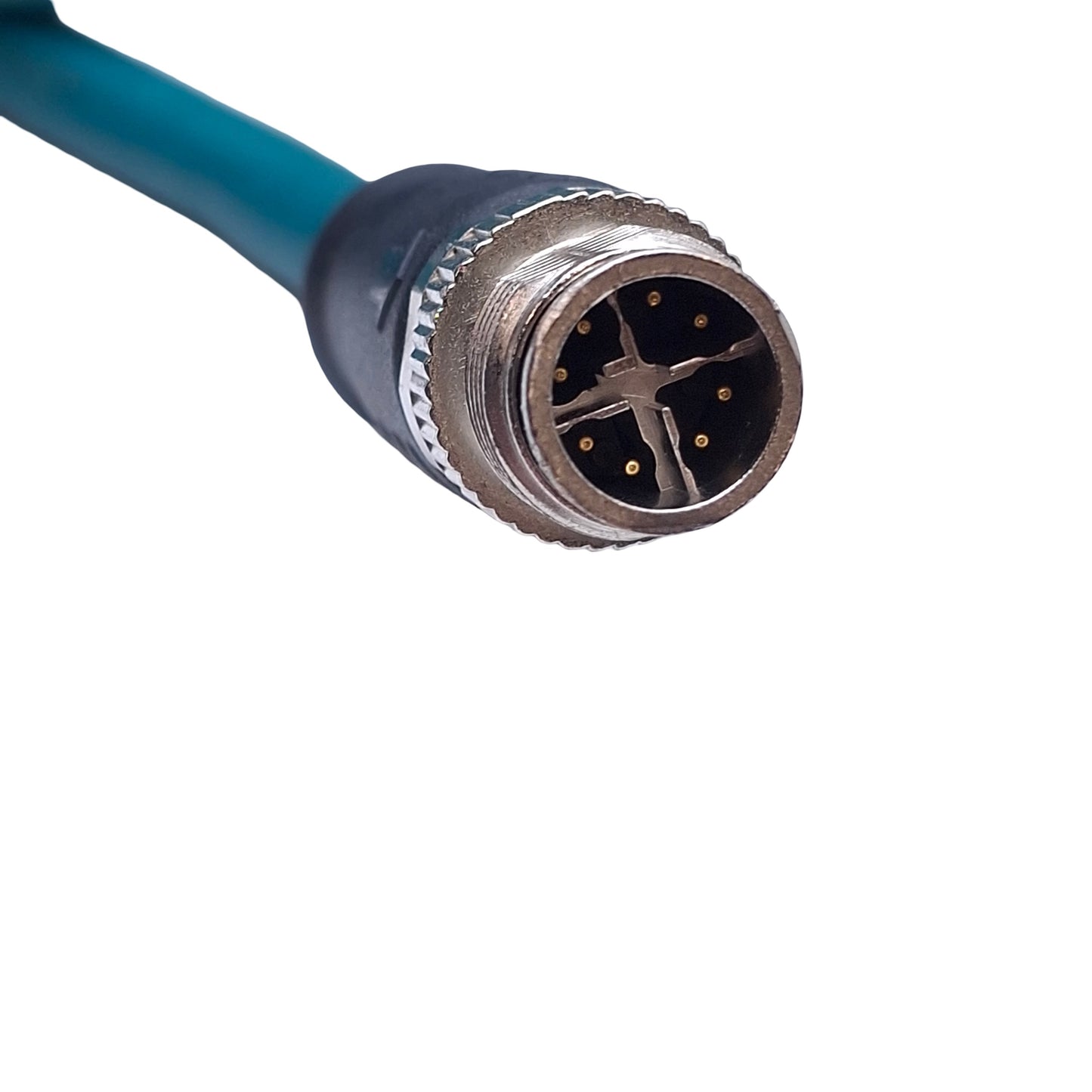 Used Cognex CCB-84901-2001-15 In-Sight Ethernet Cable RJ45 to M12 X-Coded 8-Pin, 15m