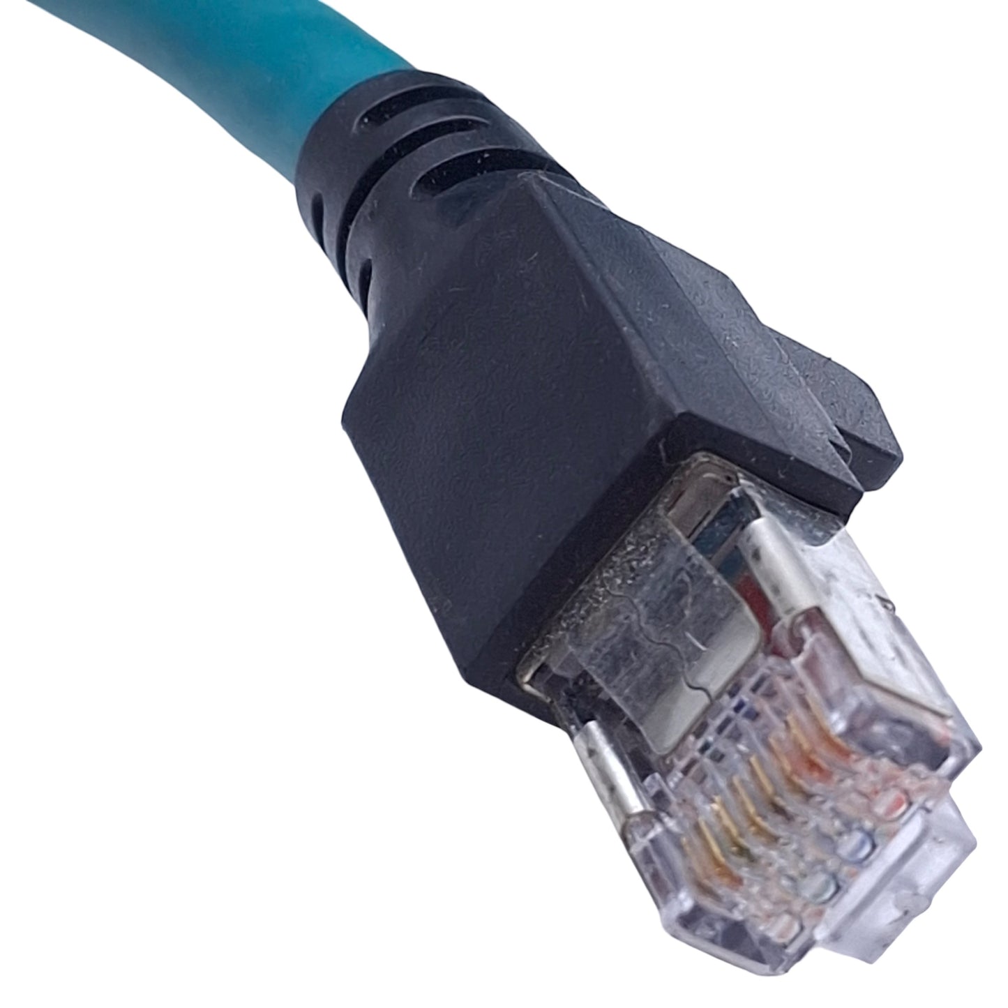 Used Cognex CCB-84901-2001-15 In-Sight Ethernet Cable RJ45 to M12 X-Coded 8-Pin, 15m