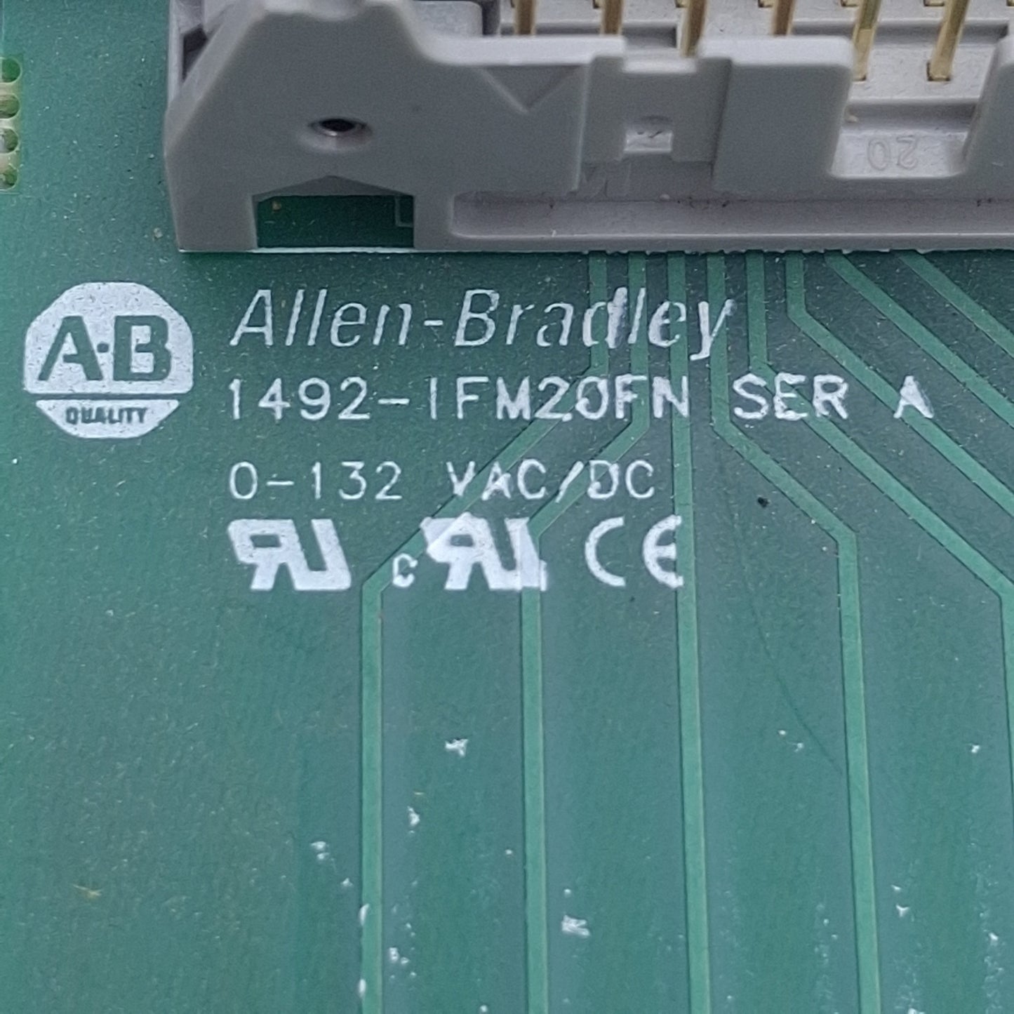 Used Allen Bradley 1492-IFM20FN Digital Interface Module 20-Pin, 132VAC/DC, 12A Max