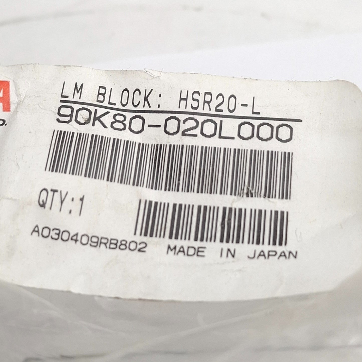 New – Open box Yamaha 90K80-020L000 Linear Motion Rail & Block, 135mm Rail, 30mm Height, Left