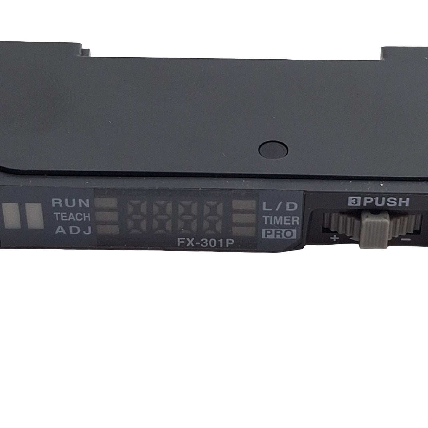 Used SunX FX-301P Digital Fiber Sensor PNP Open 12-24VDC, 100mA, Red, DIN Rail