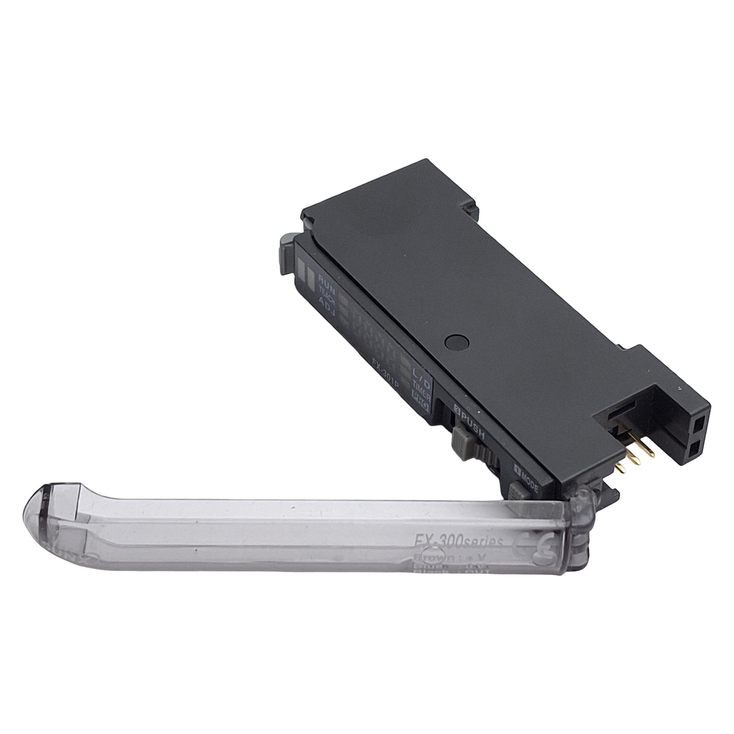 Used SunX FX-301P Digital Fiber Sensor PNP Open 12-24VDC, 100mA, Red, DIN Rail