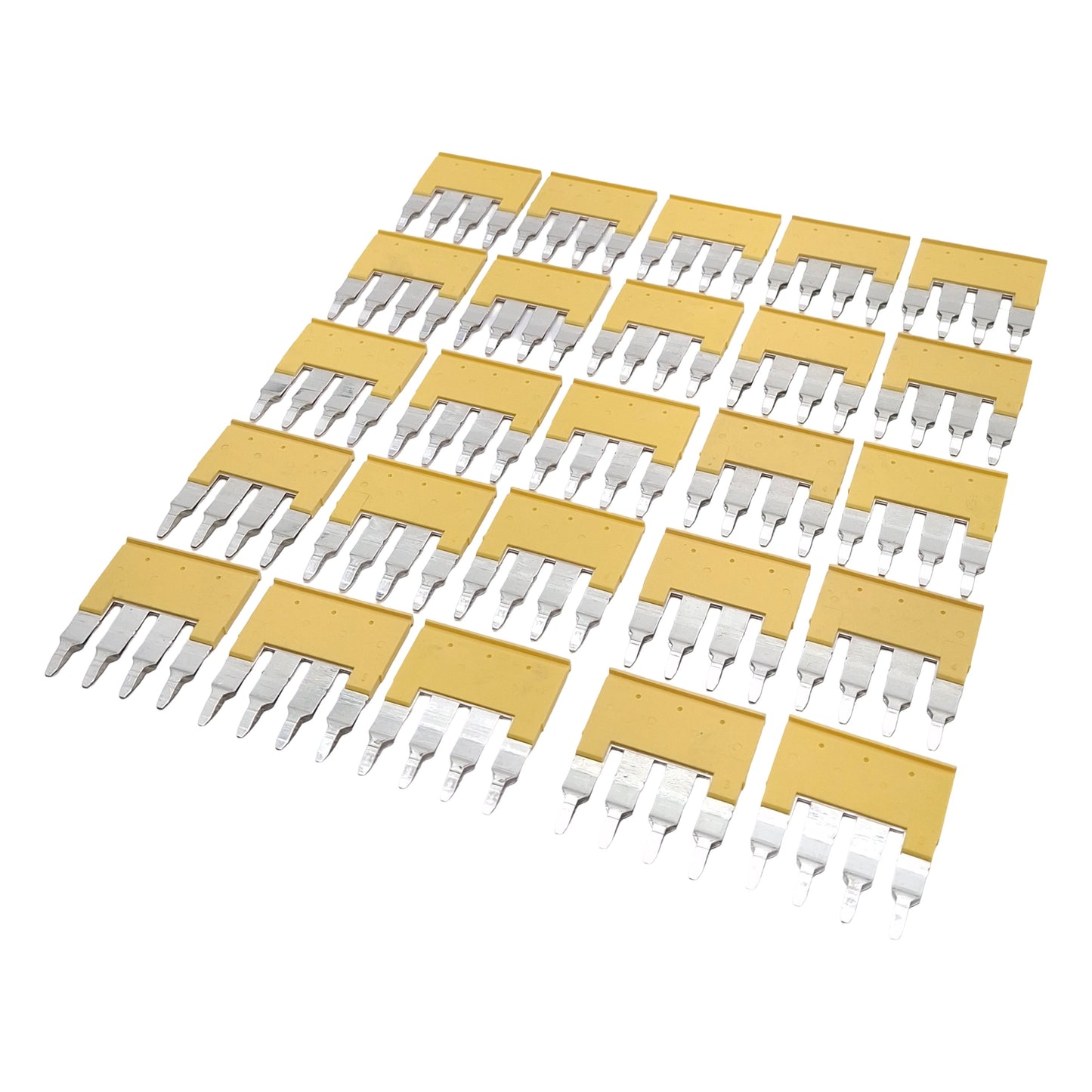 New – Open box Lot of 25 Allen Bradley 1492-CJL8-4 Screwless Center Jumper Terminal, 4-Pole