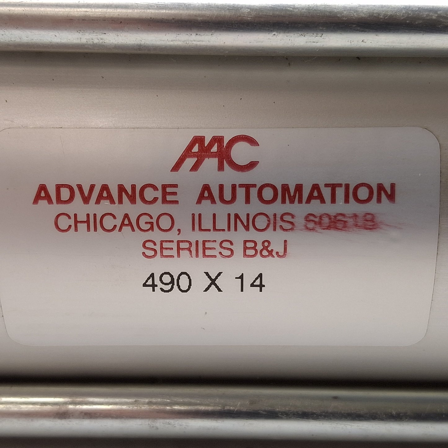 Used Advance Automation 490X14 Tie-Rod Cylinder, ø2-1/2in Bore, 14in Stroke, 3/8NPT