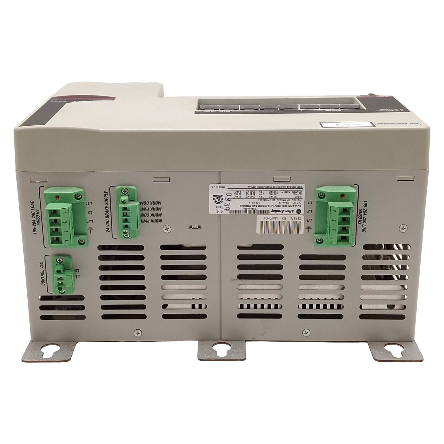 Used Allen Bradley 2094-AL09 Kinetix 6000 Line Interface Module, 6kW, 3Ø 230VAC 20A