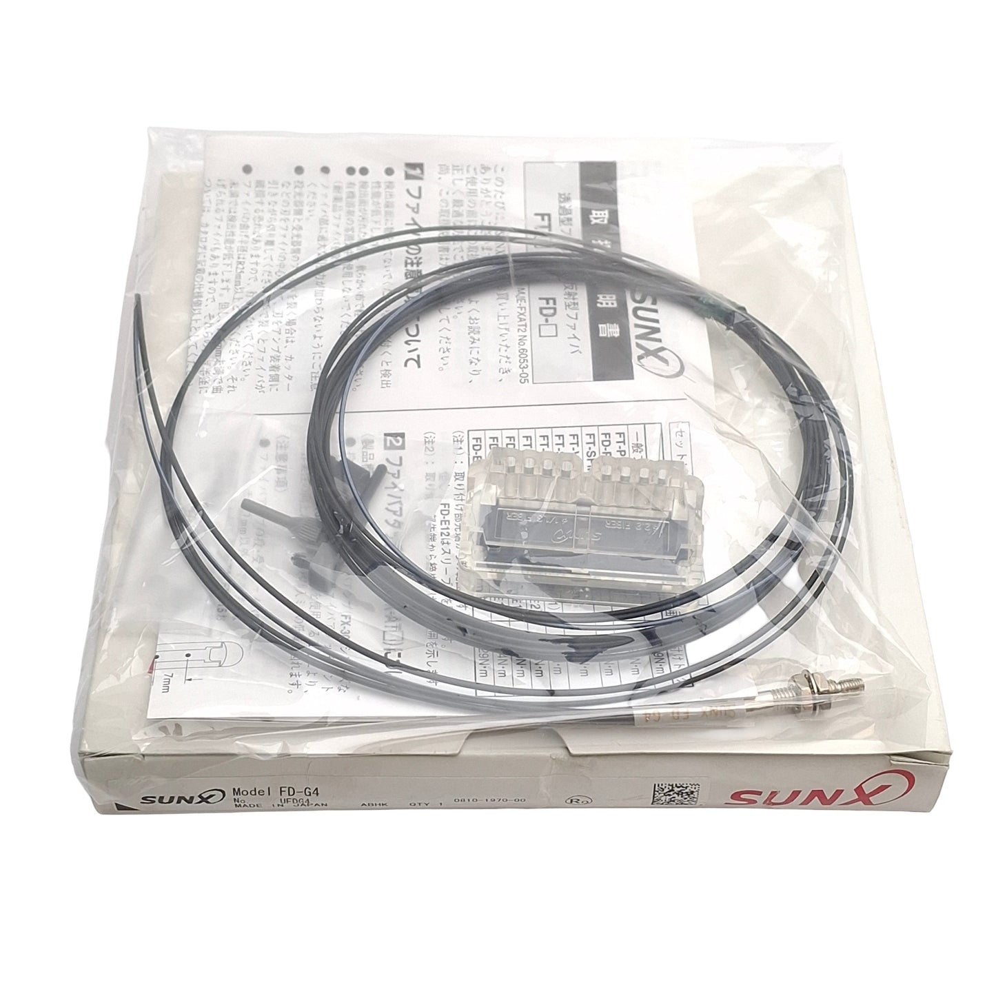 New Panasonic FD-G4 Sunx Fiber Optic Sensor Cable, M4 Thread/M3 Tip, 2 Meter Length