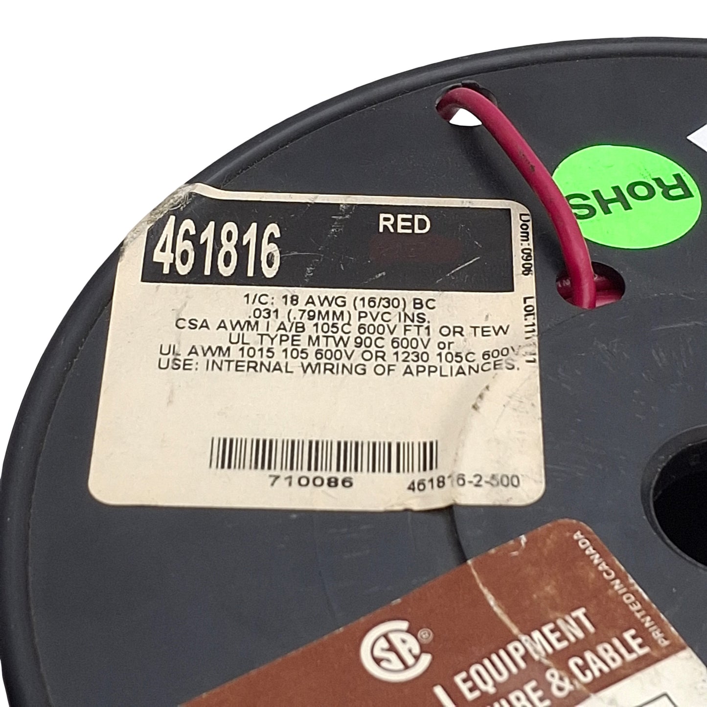 New – Open box Alpha Wire 461816 Hookup Wire, 18 AWG 16x30 Stranded, Red, 600V, 325Ft