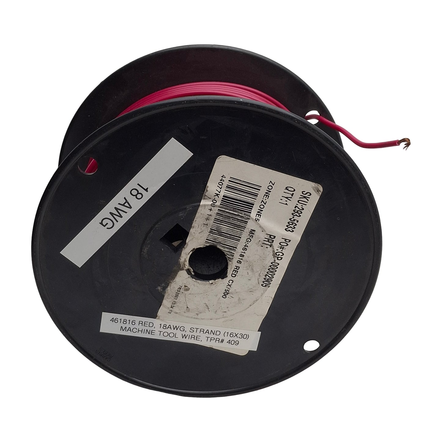 New – Open box Alpha Wire 461816 Hookup Wire, 18 AWG 16x30 Stranded, Red, 600V, 325Ft